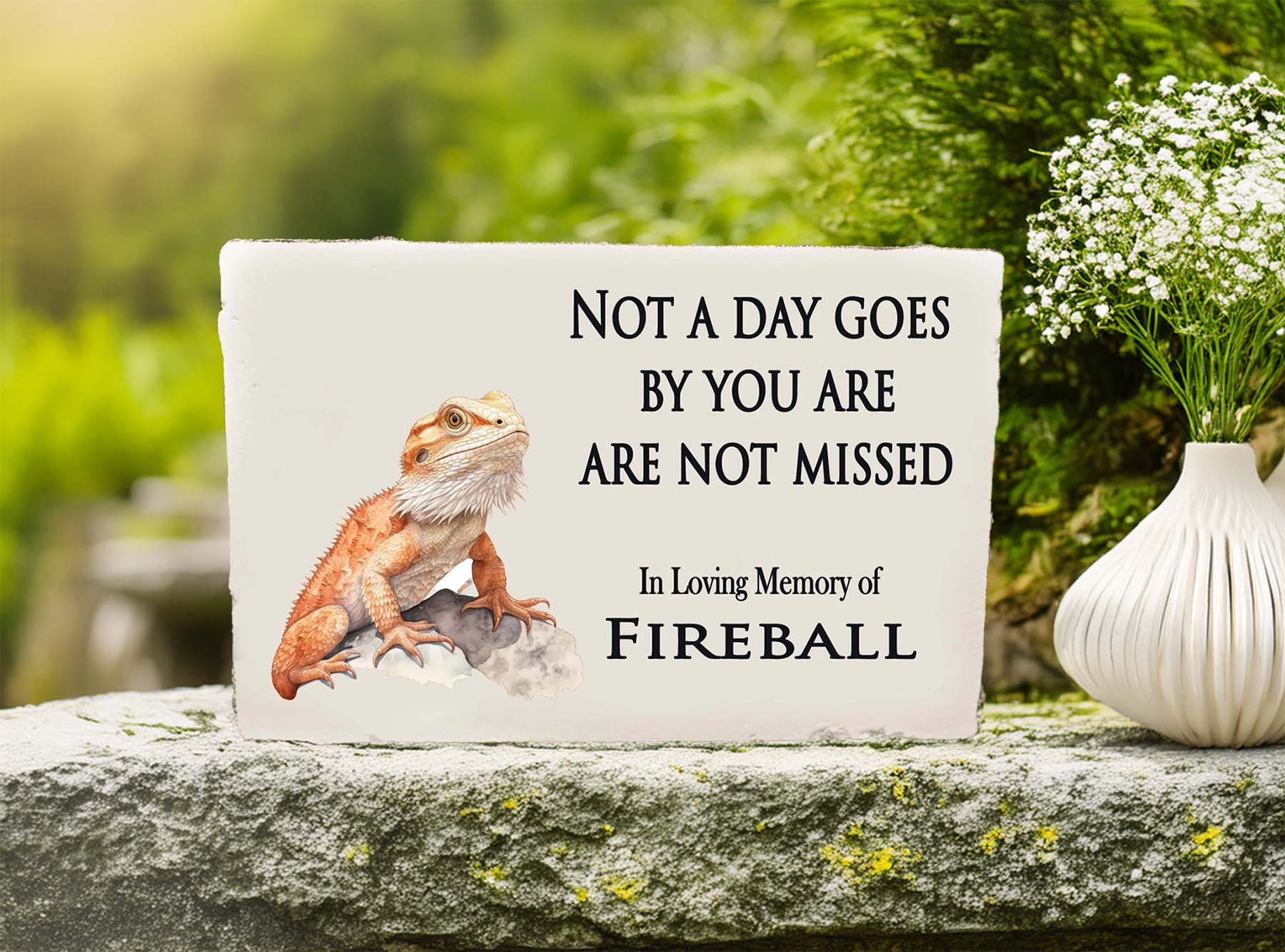 Bearded Dragon Memorial Stone Gift