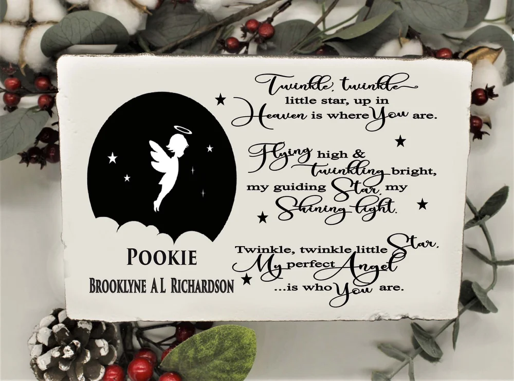 Baby Plastic Memorial Keepsake Card 06