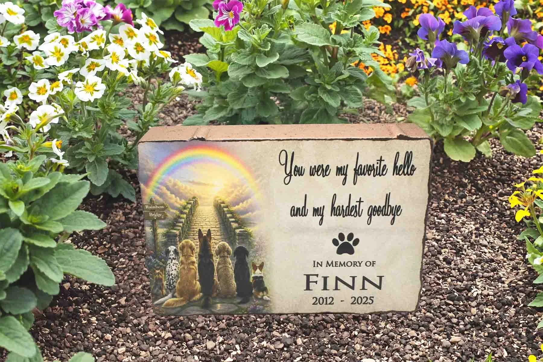 Dog memorial rainbow bridge