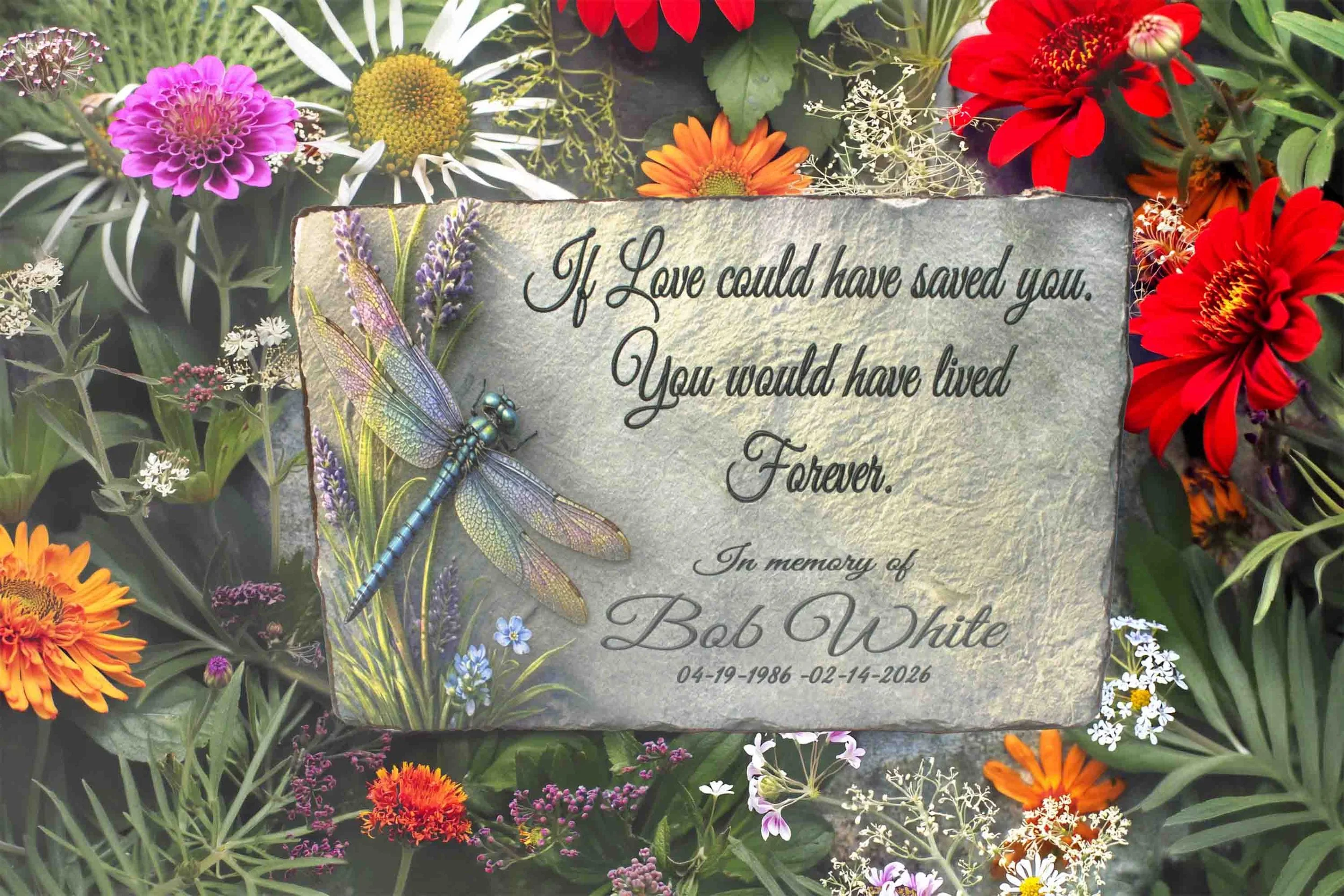 🪲 Dragonfly Memorial Stone | If Love Could Have Saved You Keepsake Gift
