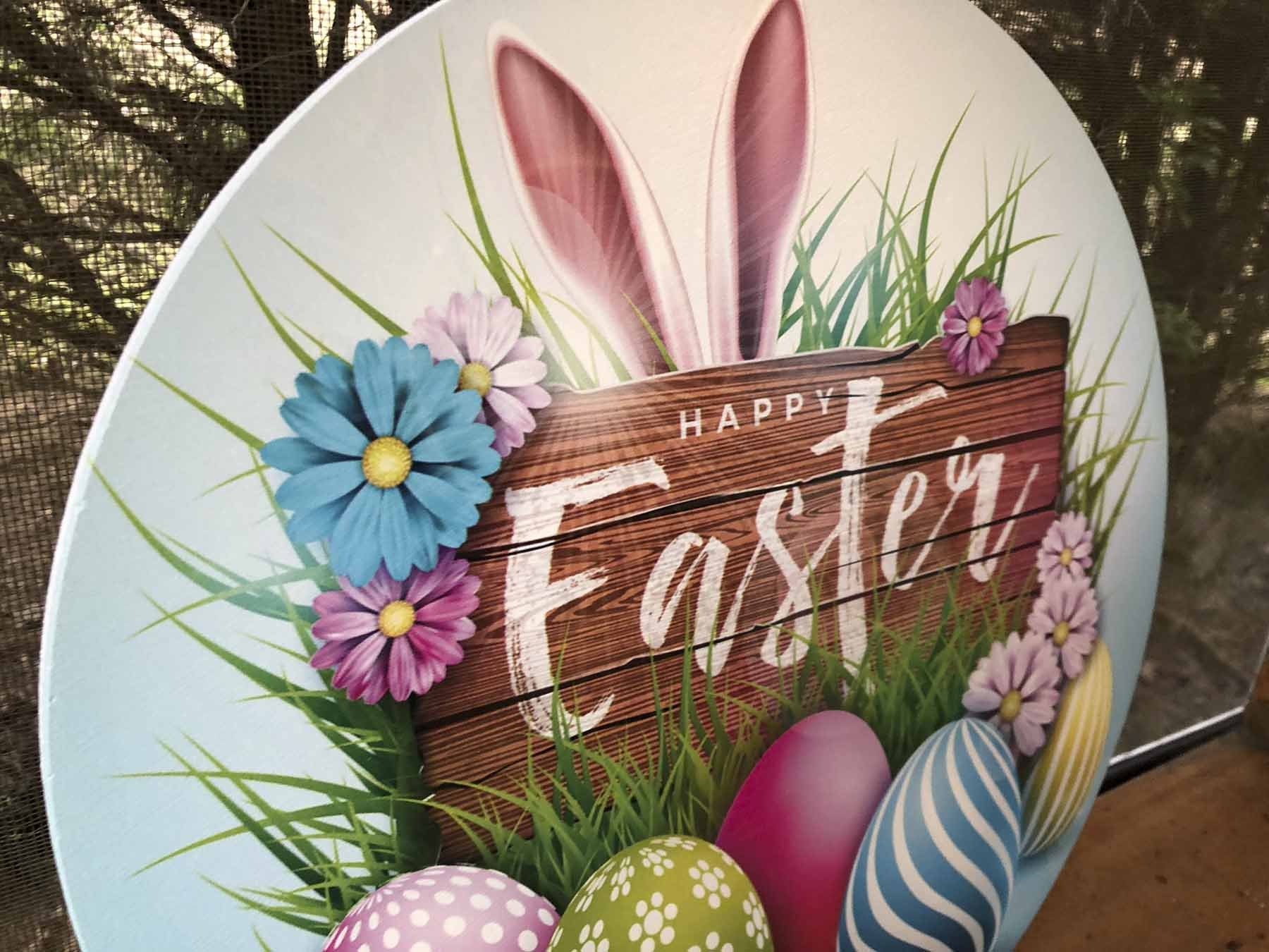 "Spring decor Happy Easter sign made in Tennessee"