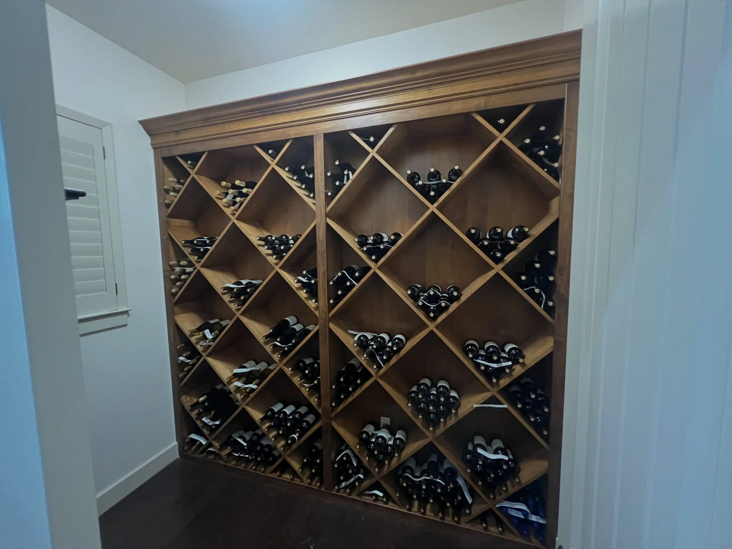 Perfectly crafted wine rack. We can customize anything for you, just ask!