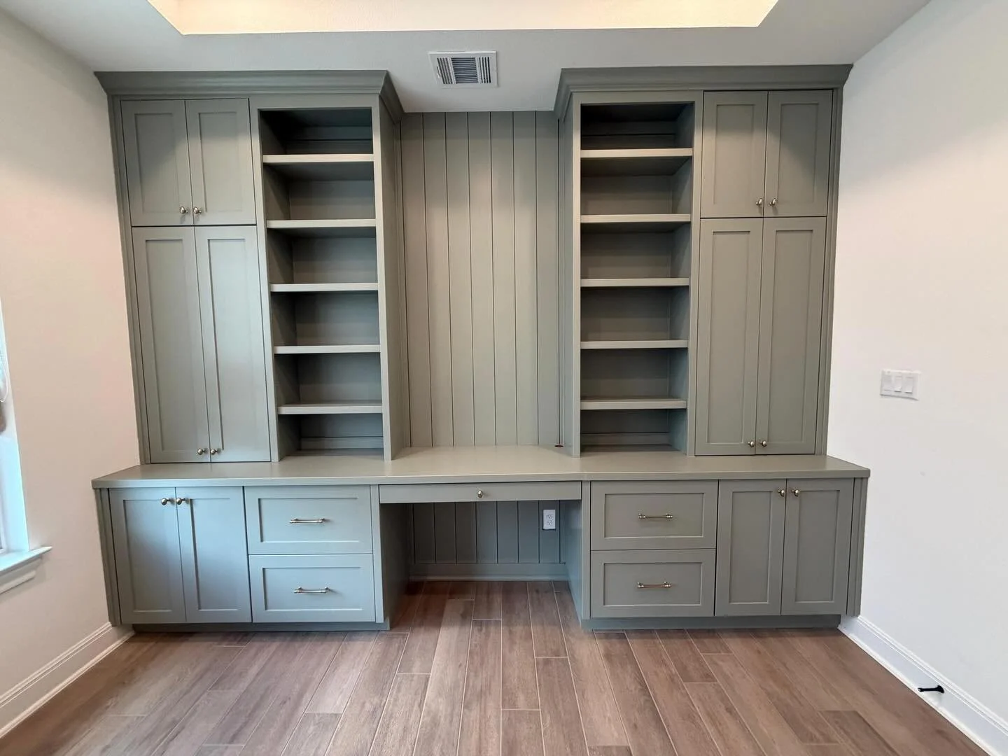 Could you imagine having this stunning piece in your home? We can make it happen. 

Color: evergreen fog 😍 

#customwoodworking #customcabinetry #austinwoodworker
