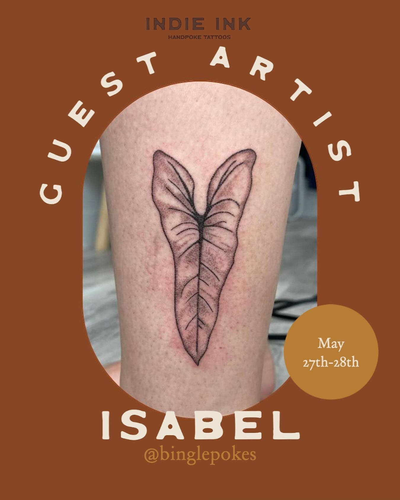 ⊹ We at Indie Ink are so excited to have handpoke artist Isabel (@binglepokes) as a guest artist at the shop on May 27th and 28th. 
Check out some of her flash available on the next few slides! We can&rsquo;t wait to see what y&rsquo;all get.✨ 

⊹ Dm