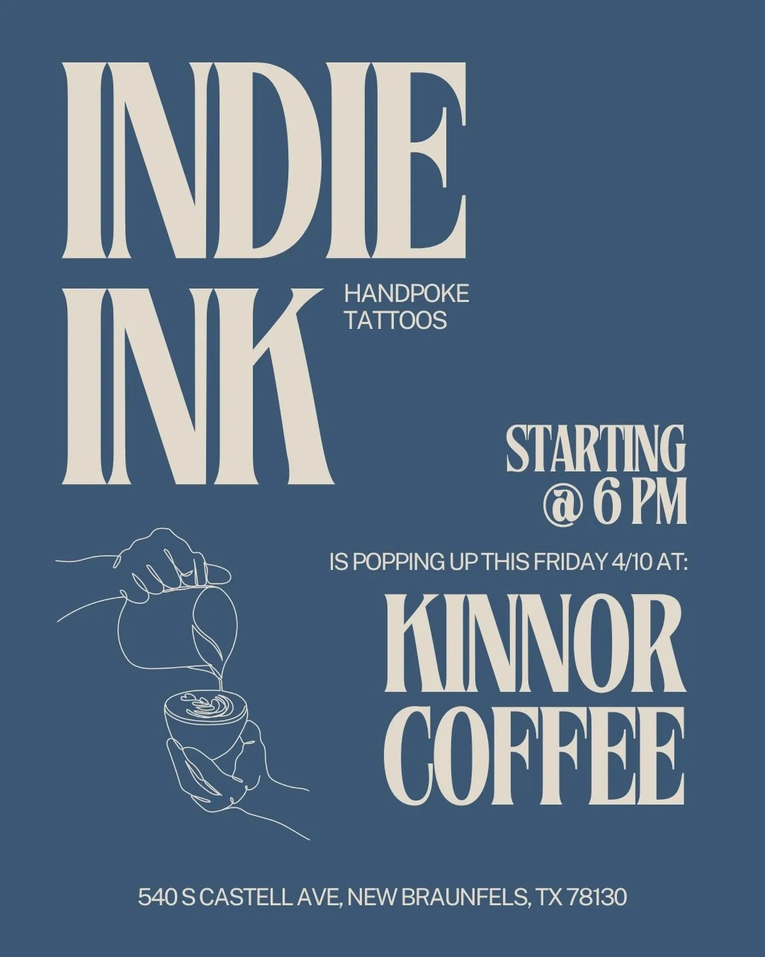 THIS FRIDAY @ Kinnor ! 

@agavepokes and @annabeth.ink will be slinging tattoos at @kinnorcoffee block party starting at 6pm! Come hangout, grab something to eat or drink, and get tatted 🙌

- Must be 18+ (with physical ID)
- Card or tap to pay ONLY 