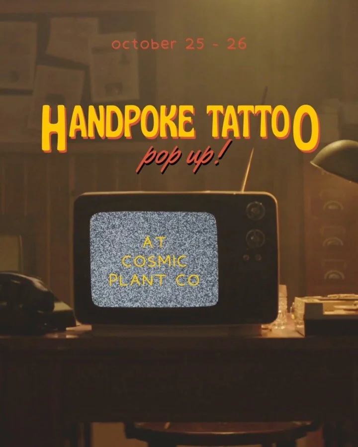 ✨ THIS WEEKEND ✨

(Weather permitting) Indie Ink will be at @cosmicplantco this Saturday AND Sunday!! 🌿

SATURDAY: @annabeth.ink + @spicy_pokes will be slinging flash tatts starting at 10am! 🌵

SUNDAY: @themissinginktattoos will be starting at 10am
