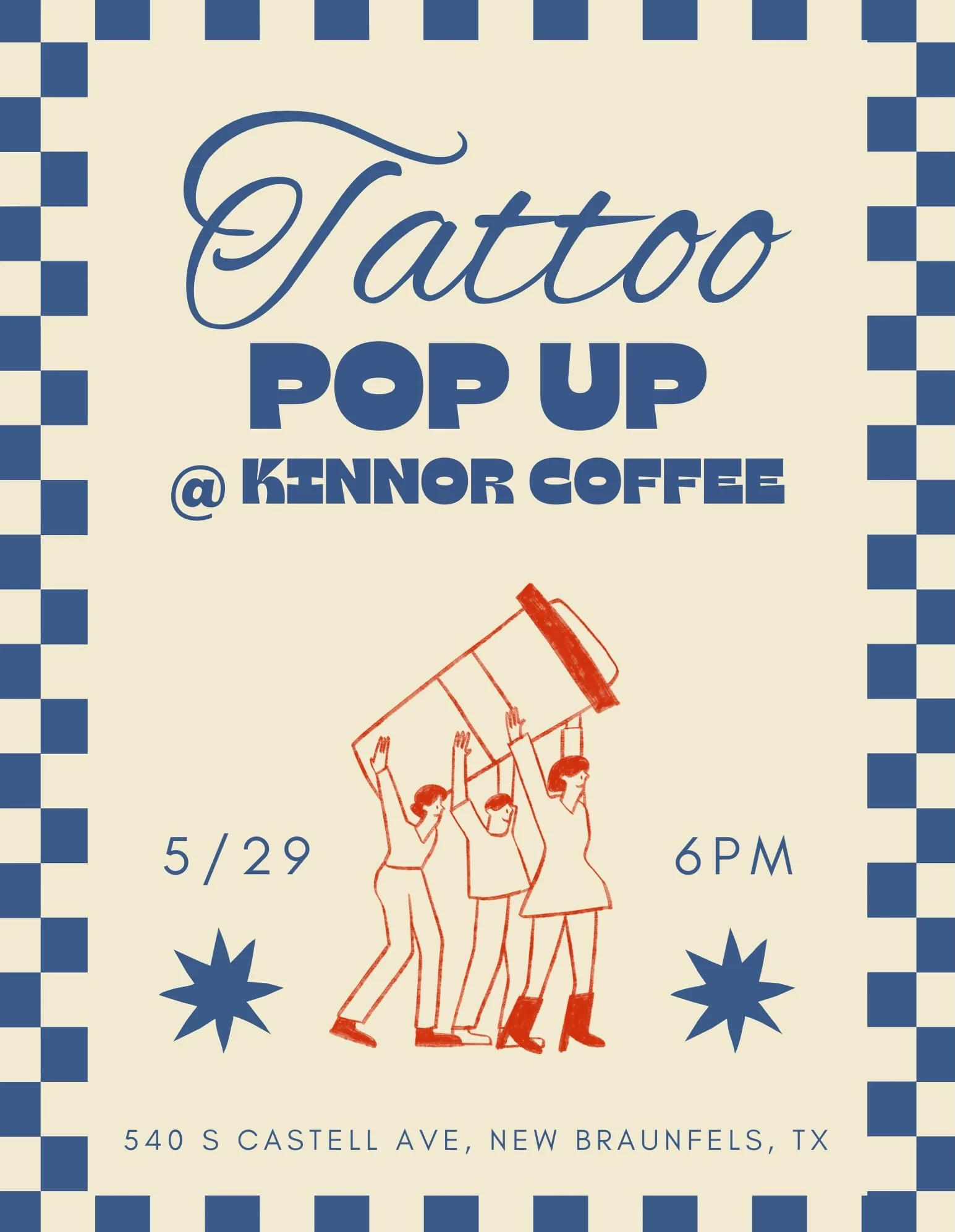 ✨THIS FRIDAY ✨

@agavepokes and @annabeth.ink will be popping up at @kinnorcoffee starting at 6pm!

- Must be 18+ (with ID)
- Card and tap to pay ONLY (we do take cash tips)
- Black ink + fixed sizes
- Arms and hands

Have any questions? Leave them d