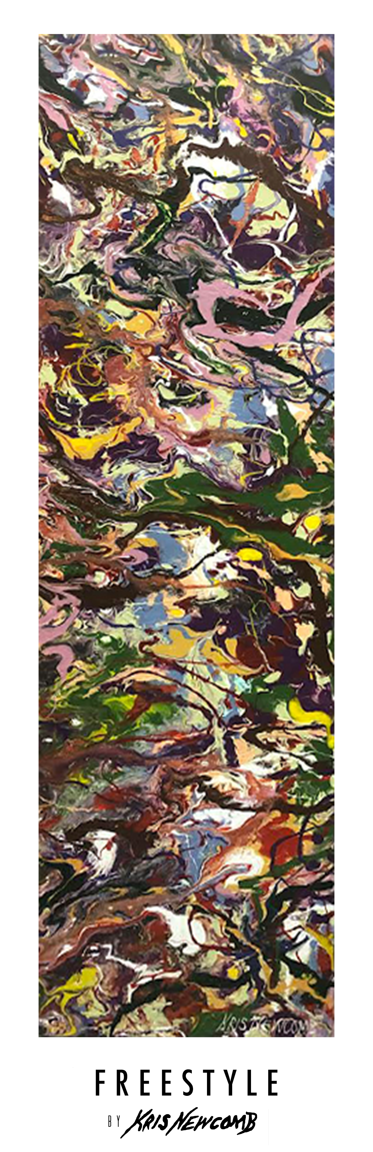 Freestyle (33"x11") Hand poured Acrylic Art
(1 of 1) by Kris Newcomb