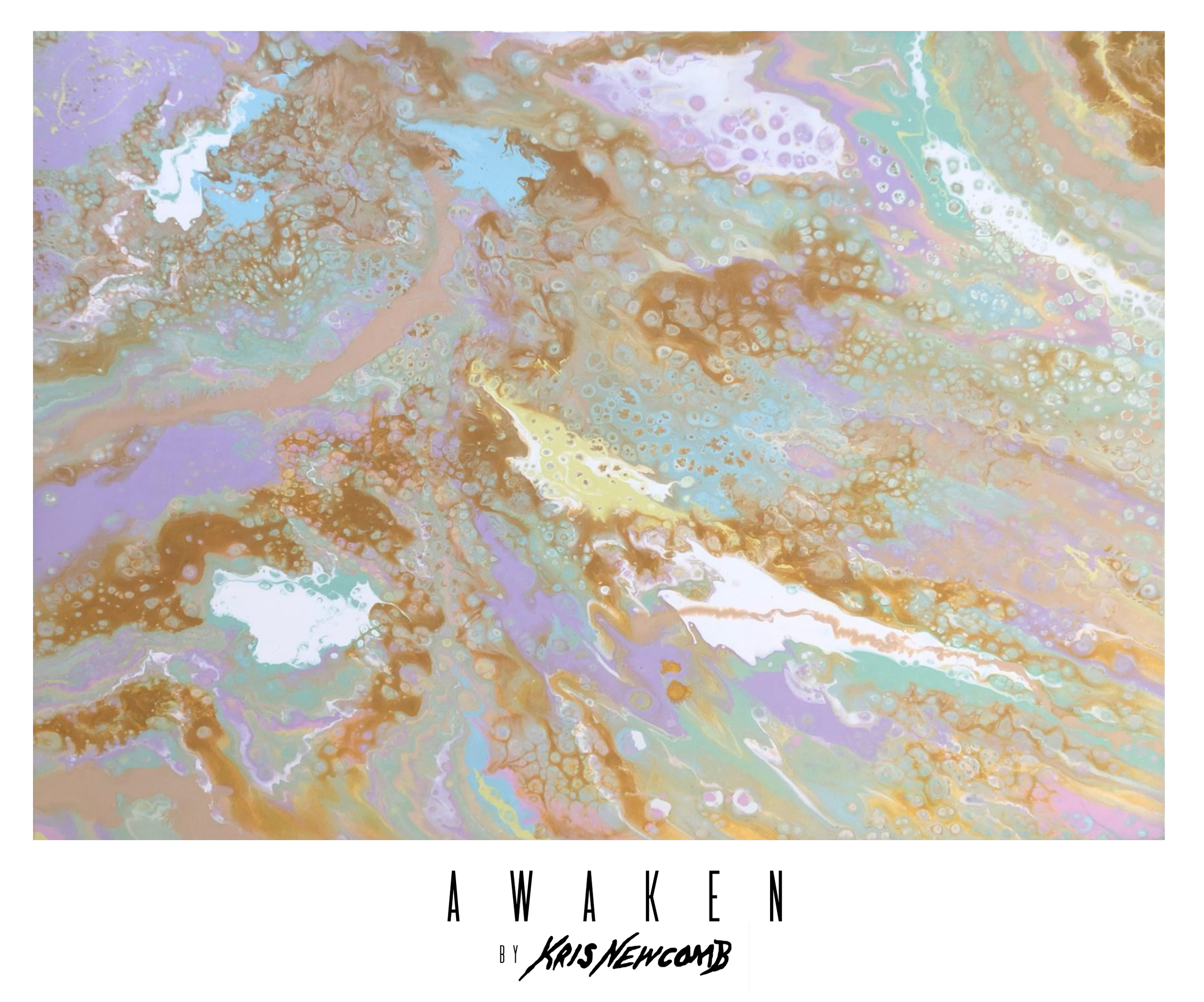 Awaken (46"x37") Hand poured Acrylic Art
(1 of 1) by Kris Newcomb
