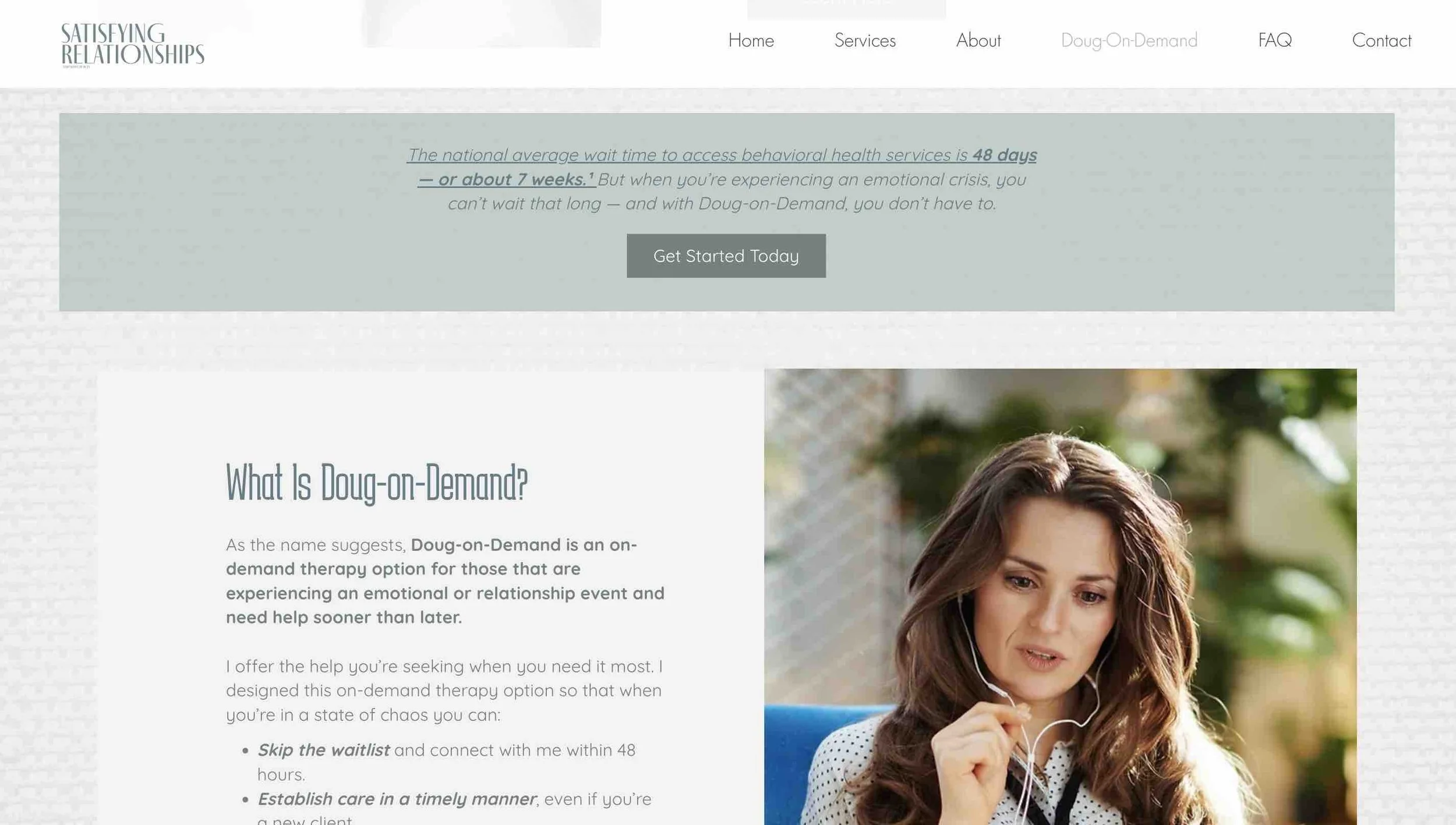Satisfying Relationships sales page