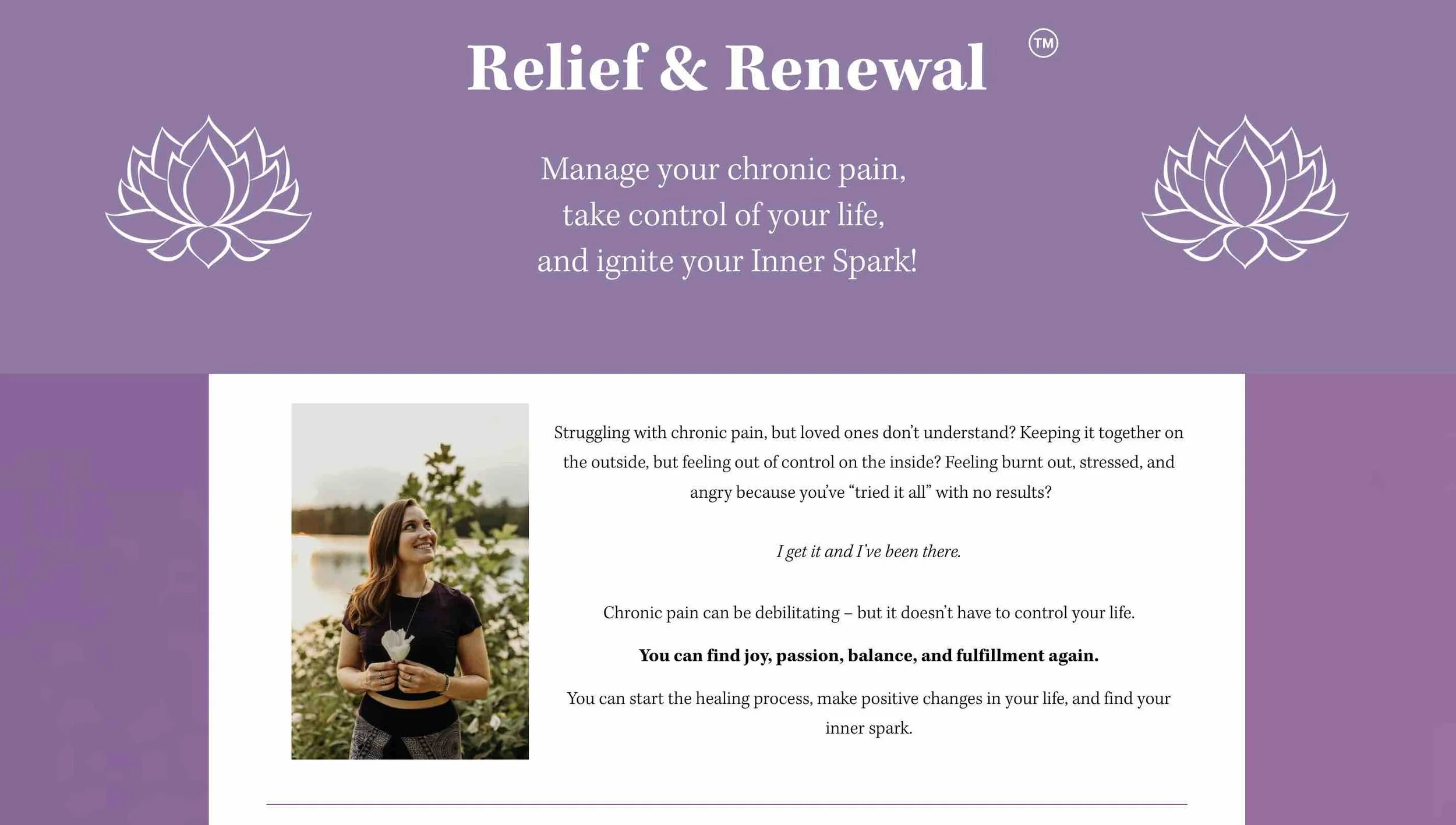 Health coach's landing page