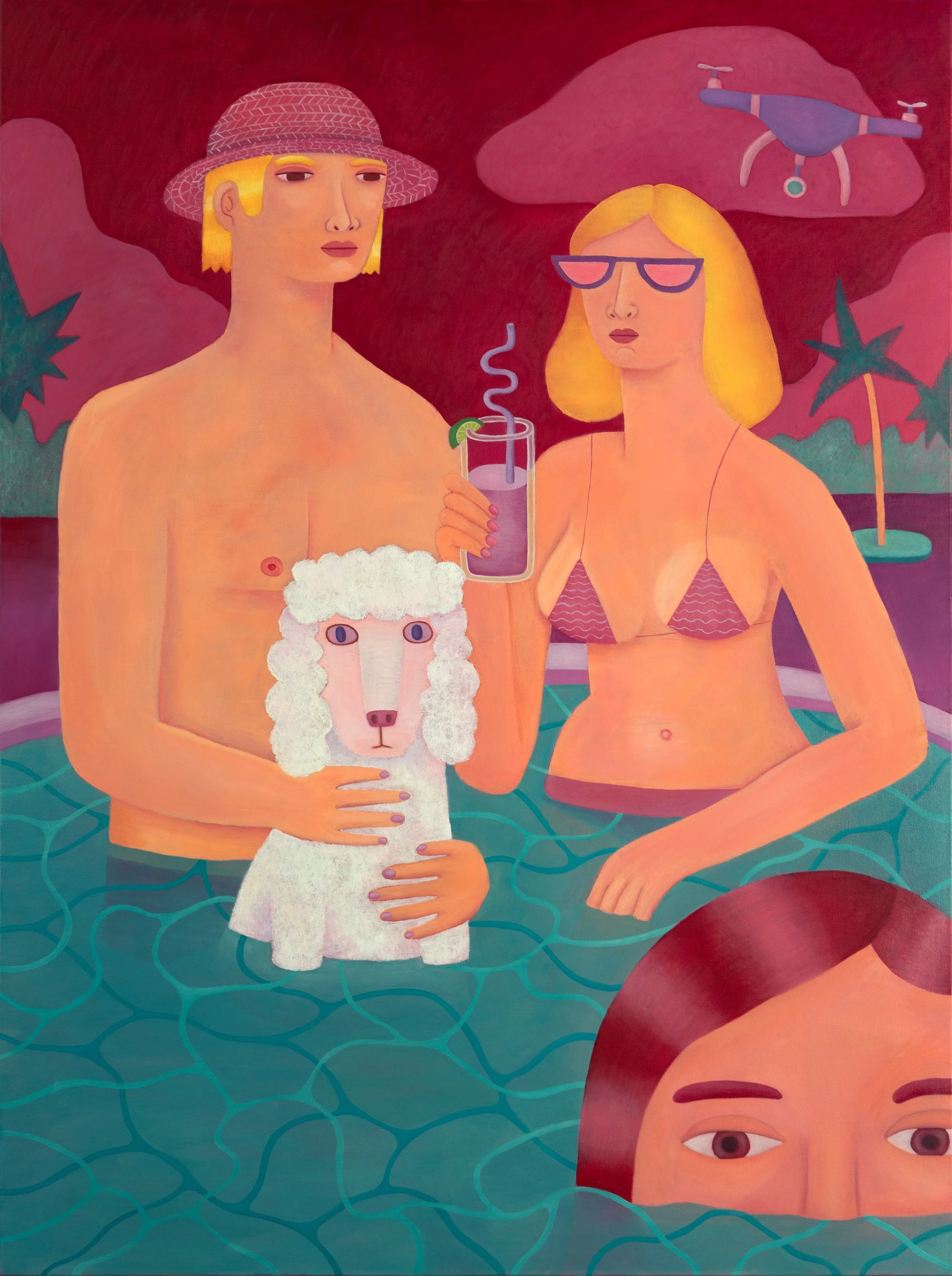 The Hot Tub
 
30x40 in | oil on canvas | 2025