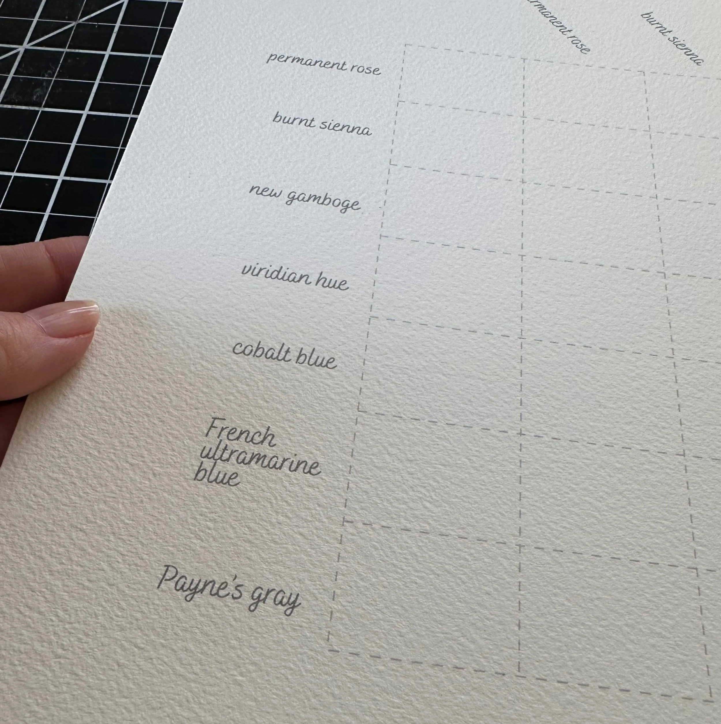 Mixing Chart-7 colors