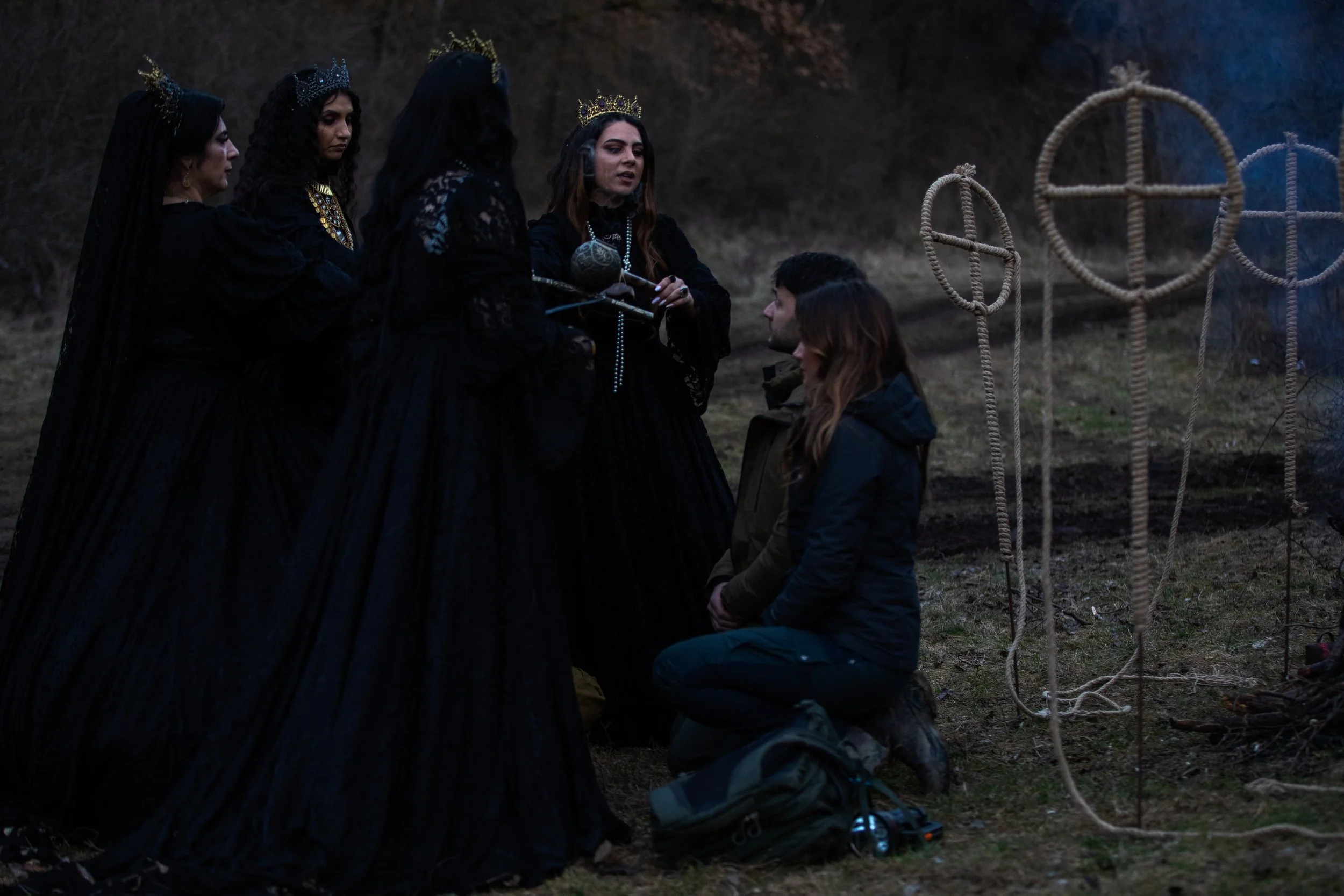 Witches perform a ritual in some sacred woods outside of Cluj-Napoca.