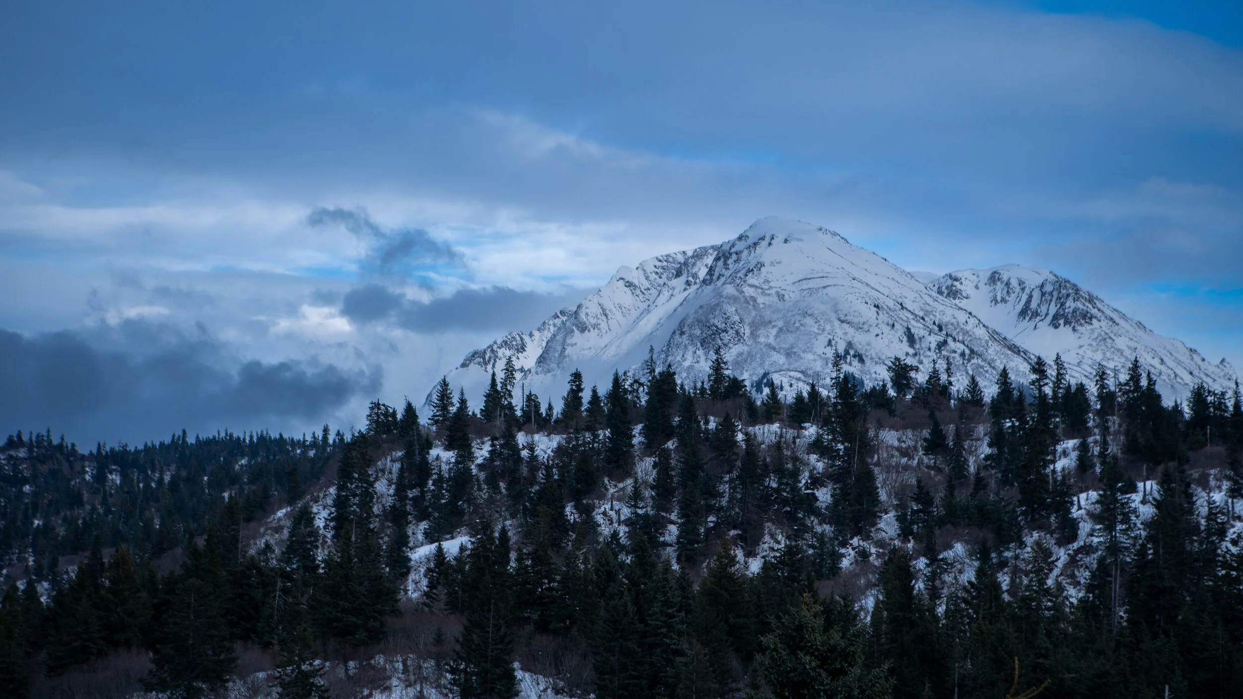 A mountain in Alaska. I've forgotten the name. Seen from Homer.