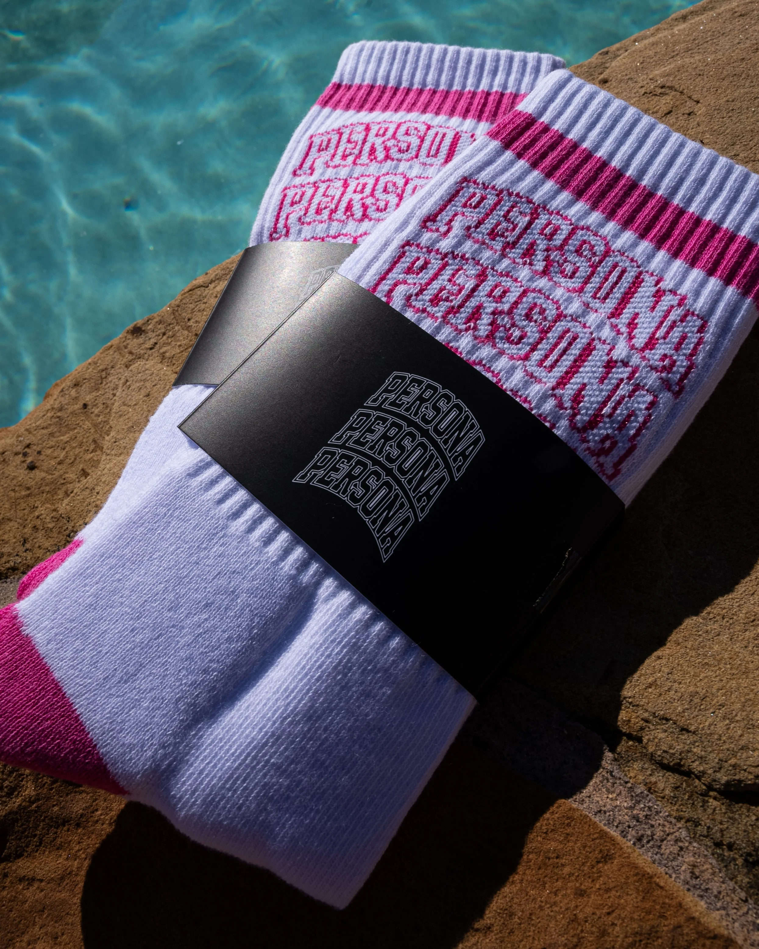 Persona Socks - Pink & White