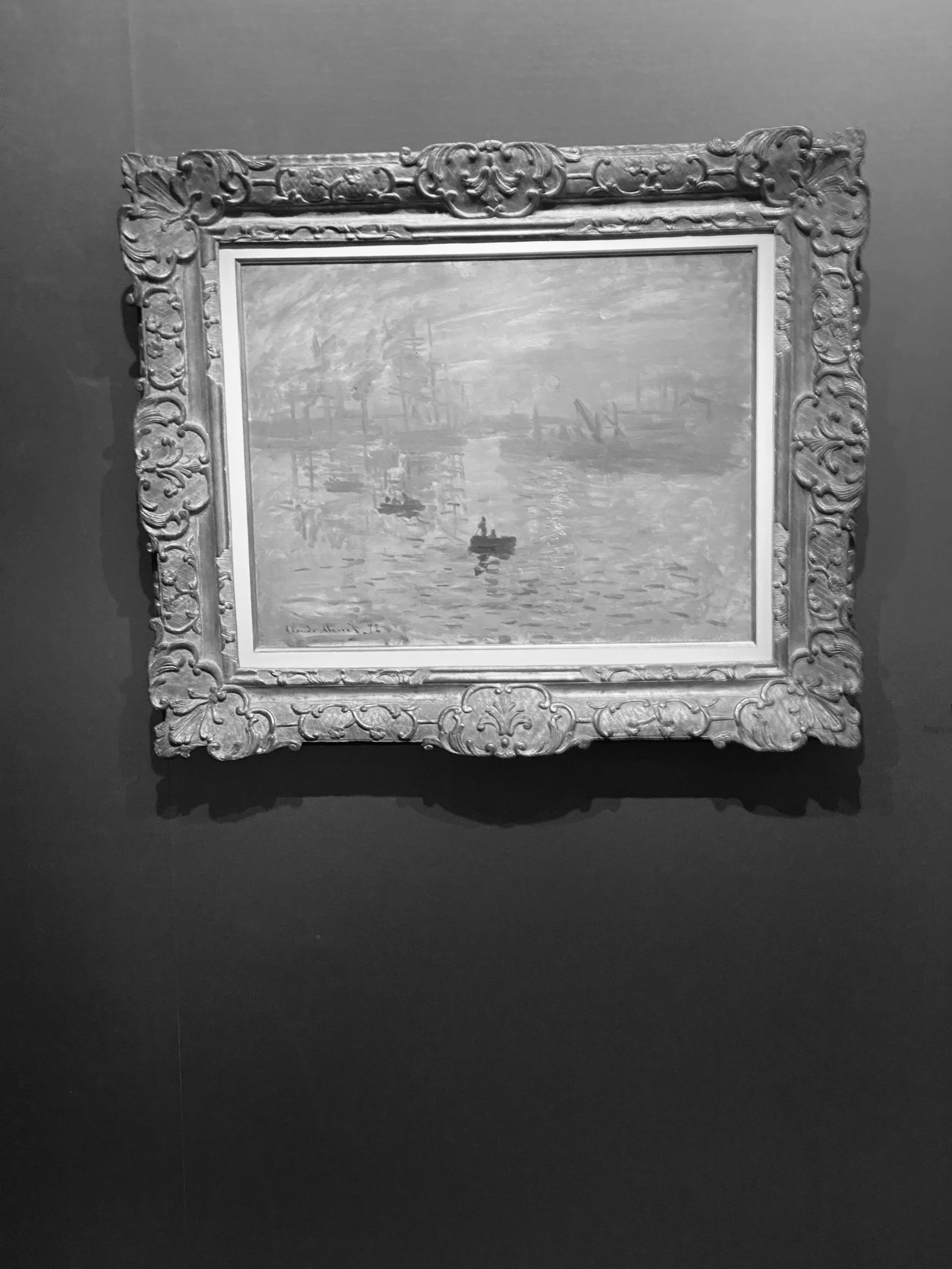 Monet Sunrise an Impression, showing equilminence 