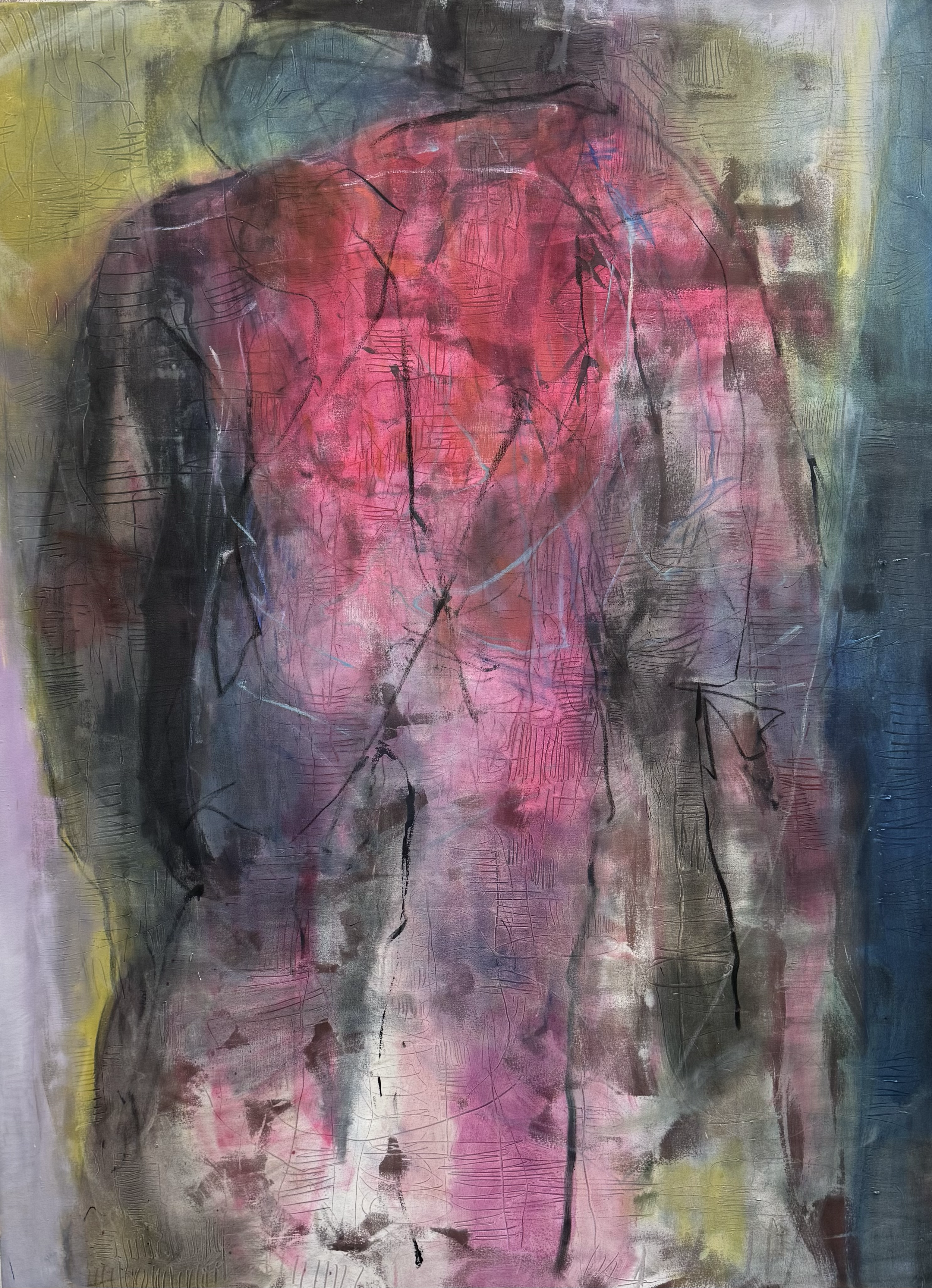 Studies for The Entropic Pull of Matter Over Memory
Martin Kinnear RCA
Oil, peinture d’essence, dry media, gloss, and sgraffito on canvas
Polyptych (12 panels), each 230 × 152 cm