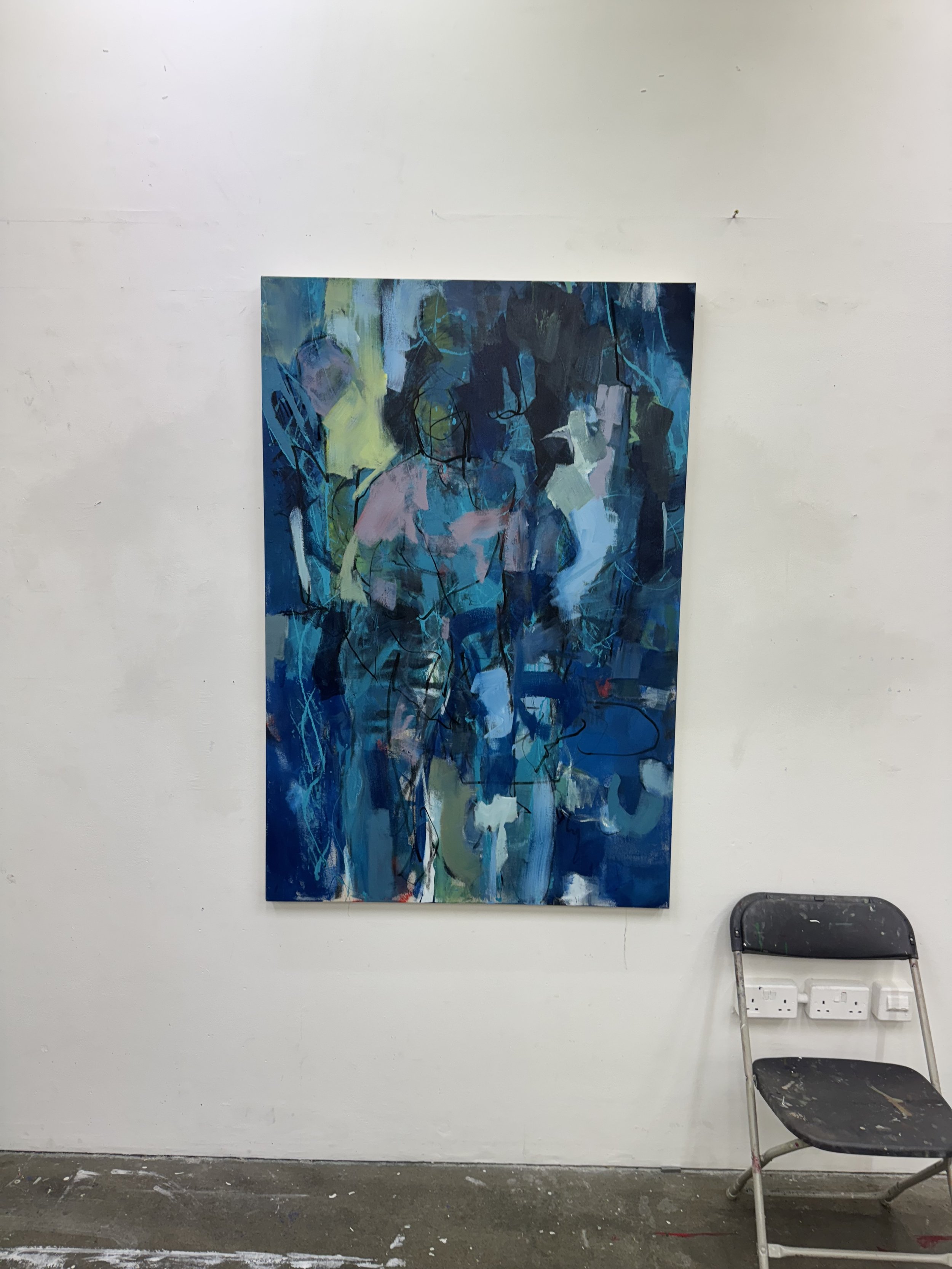 Unbroken
Martin Kinnear RCA
Oil, dry pigment, and staining on unprimed canvas
Polyptych (multiple panels), each 152 × 91 cm
Unbroken is a polyptych of stained and broken figures, each one half-revealed, emerging from the raw surface of unprimed canv