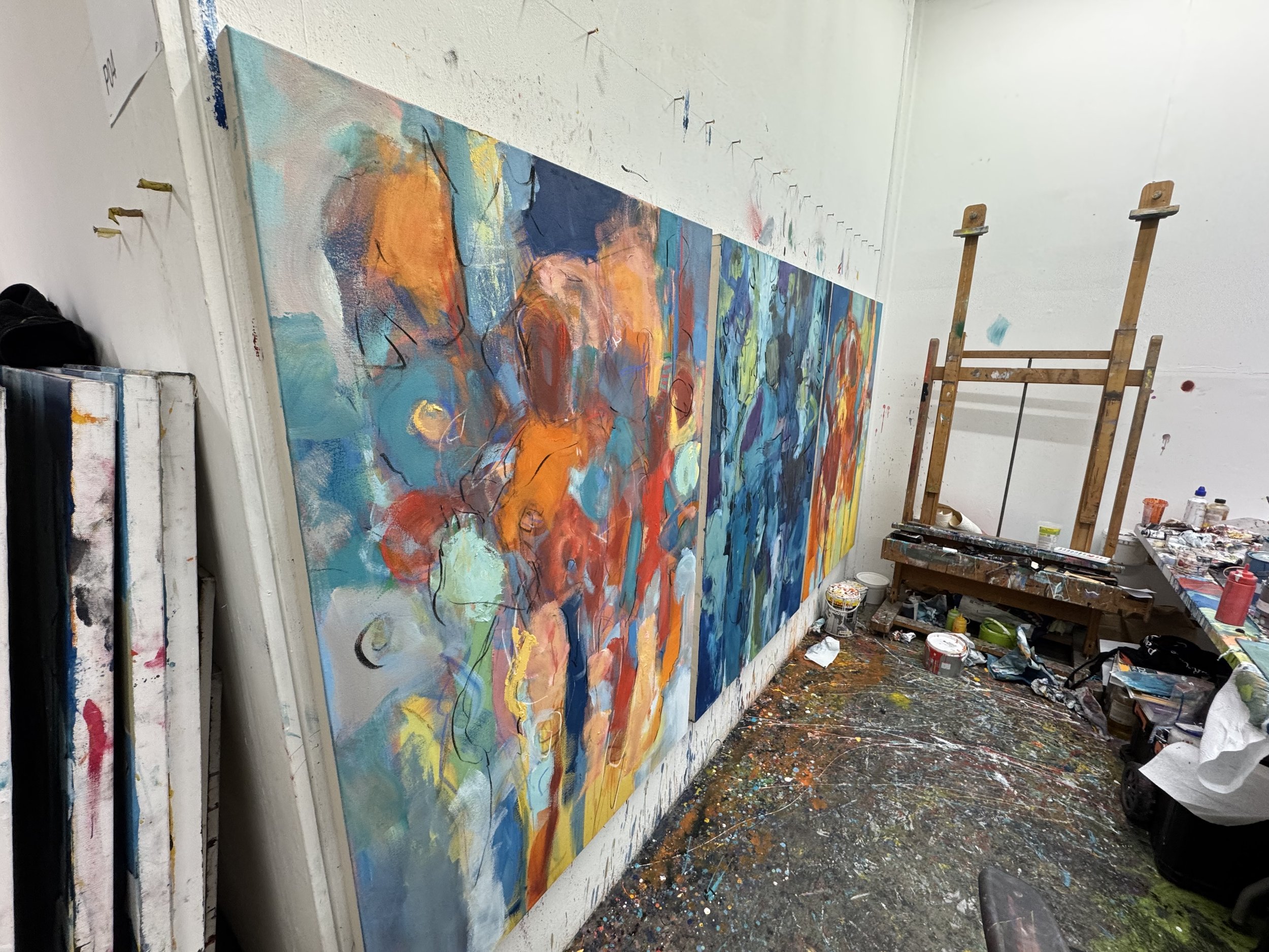 UNBROKEN (series of multiple figural works). Oil , gloss and dry media on 60x48" canvas. RCA Winter 2025.