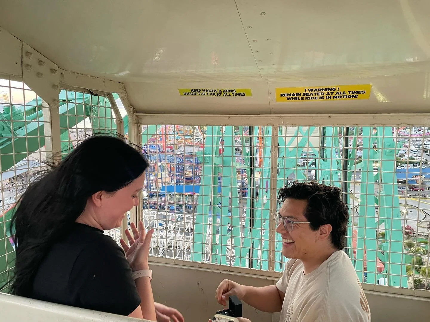 engaged at the top of the ferris wheel on Coney Island!!💍
easiest yes of my life. i love my FIANC&Eacute;!!!!!❣️❣️❣️❣️