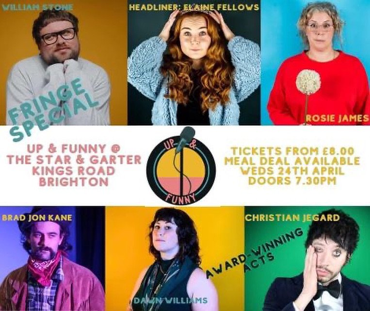 UP &amp; FUNNY @ THE STAR🎤💫 Our brand new monthly comedy night starts next Wednesday 24th April with a @brightonfringe SPECIAL!

Showcasing the best of Brighton (&amp; beyond!), you&rsquo;ll see brand new comedians who&rsquo;ve already made an impr