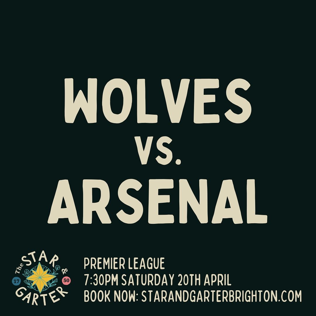 ⚽️🍻 SHOWING THIS WEEKEND:

Saturday 20th April
Championship - Leicester V West Brom 12:30pm
Championship - QPR V Preston 5:15pm
Premier League - Wolves V Arsenal 7:30pm

Sunday 21st April
Premier League - Everton V Forest 1:30pm
Premier League - Ful