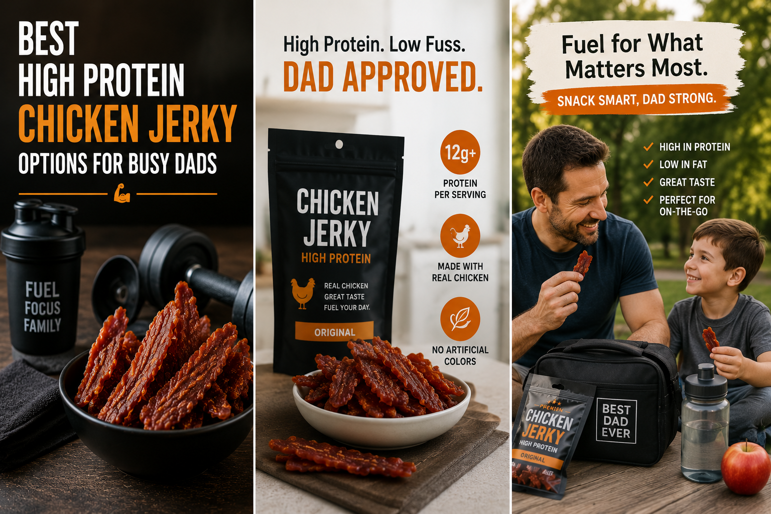 Best High Protein Chicken Jerky Options for Busy Dads