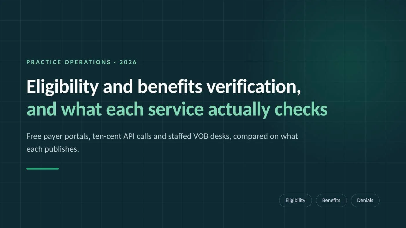 7 Insurance Eligibility and Benefits Verification Services, and What Each One Actually Checks