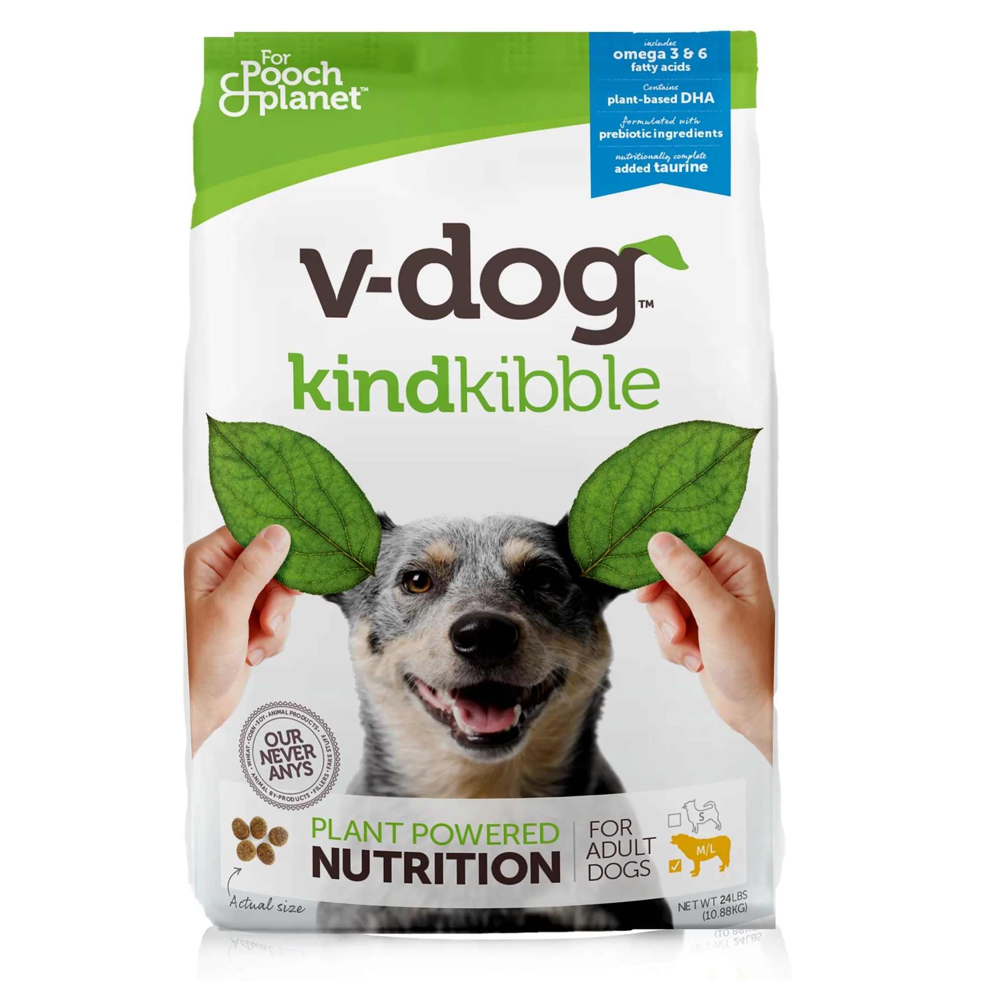 Collage of top pea protein dog food brands with taurine support.