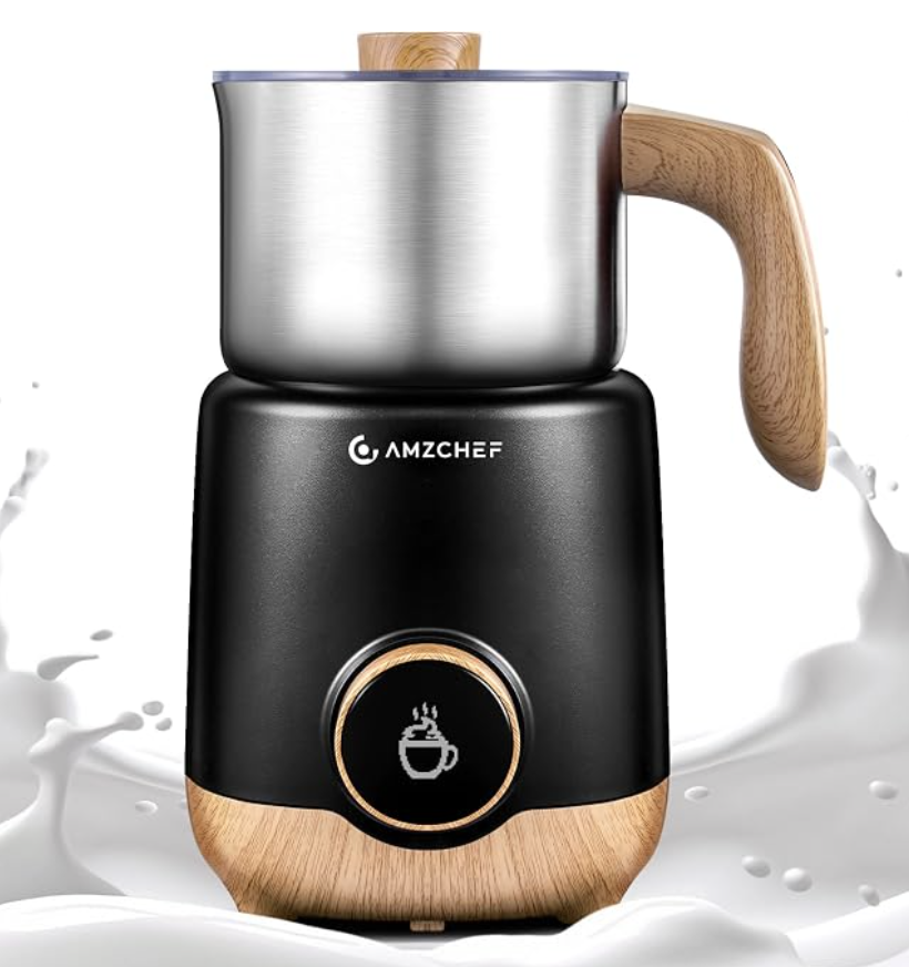 AMZCHEF 8-in-1 Milk Frother and Steamer with 550W IH Induction Heating