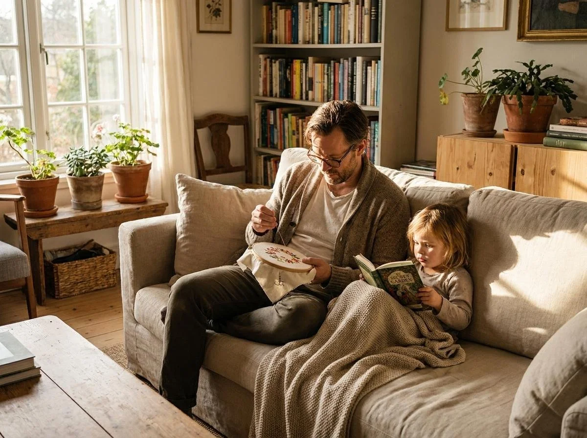Stitch by Stitch: Why More Dads Are Picking Up Embroidery for Their Mental Health