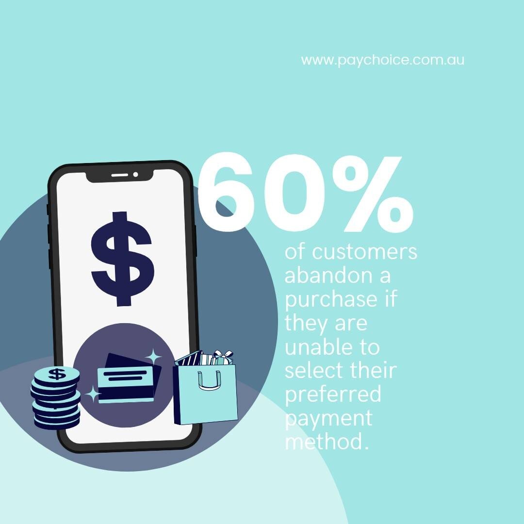 According to statistics, approximately 60% of customers abandon a purchase if their desired payment method is not available!

Reference: Checkout

Provide your customers with their preferred method to help your business grow✅

#PayChoice #paymentsolu