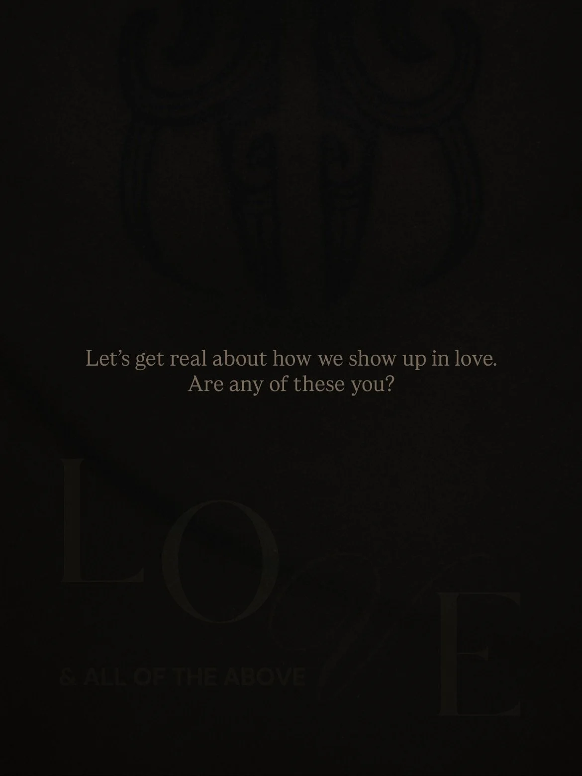 Let&rsquo;s talk relationships, love, self-love, breakups, and new beginnings.

Are these your patterns in love? 🥹🫶🏾

See him with rose-coloured glasses? 
Over-giver? 
Chasing the highs? 
Sweeping the hard stuff under the rug? 
Dimming to fit in?
