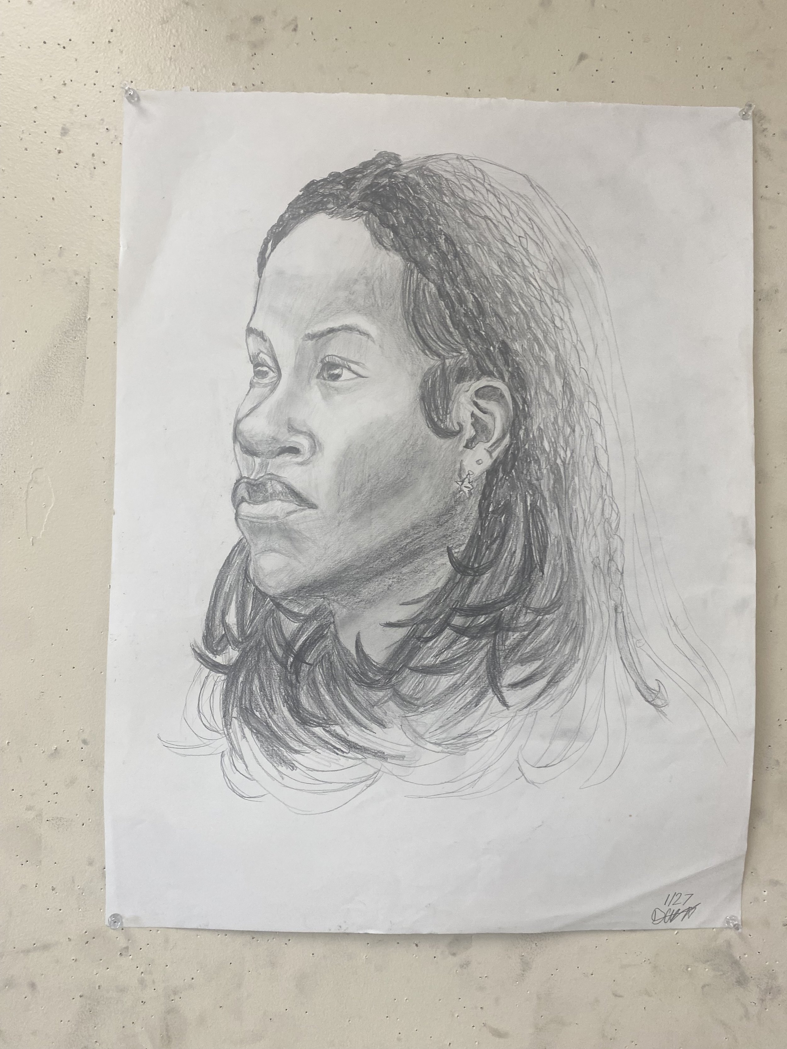 Head Study
(Graphite Pencil on Drawing Paper)
