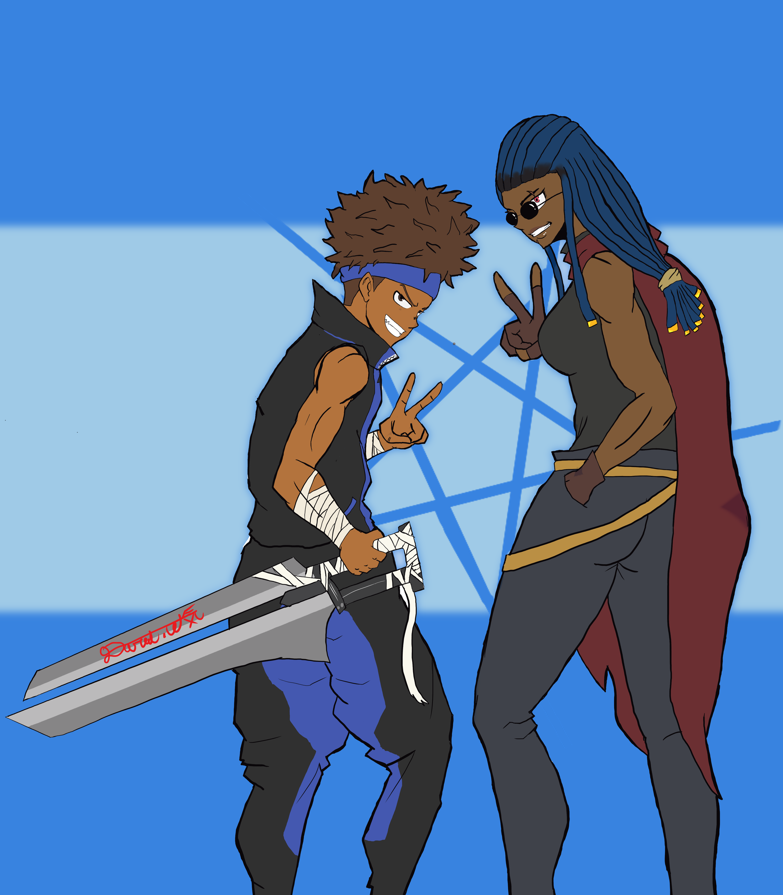 Master and Student
(Clip Studio Paint)