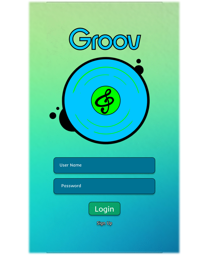 Groov App Login Screen