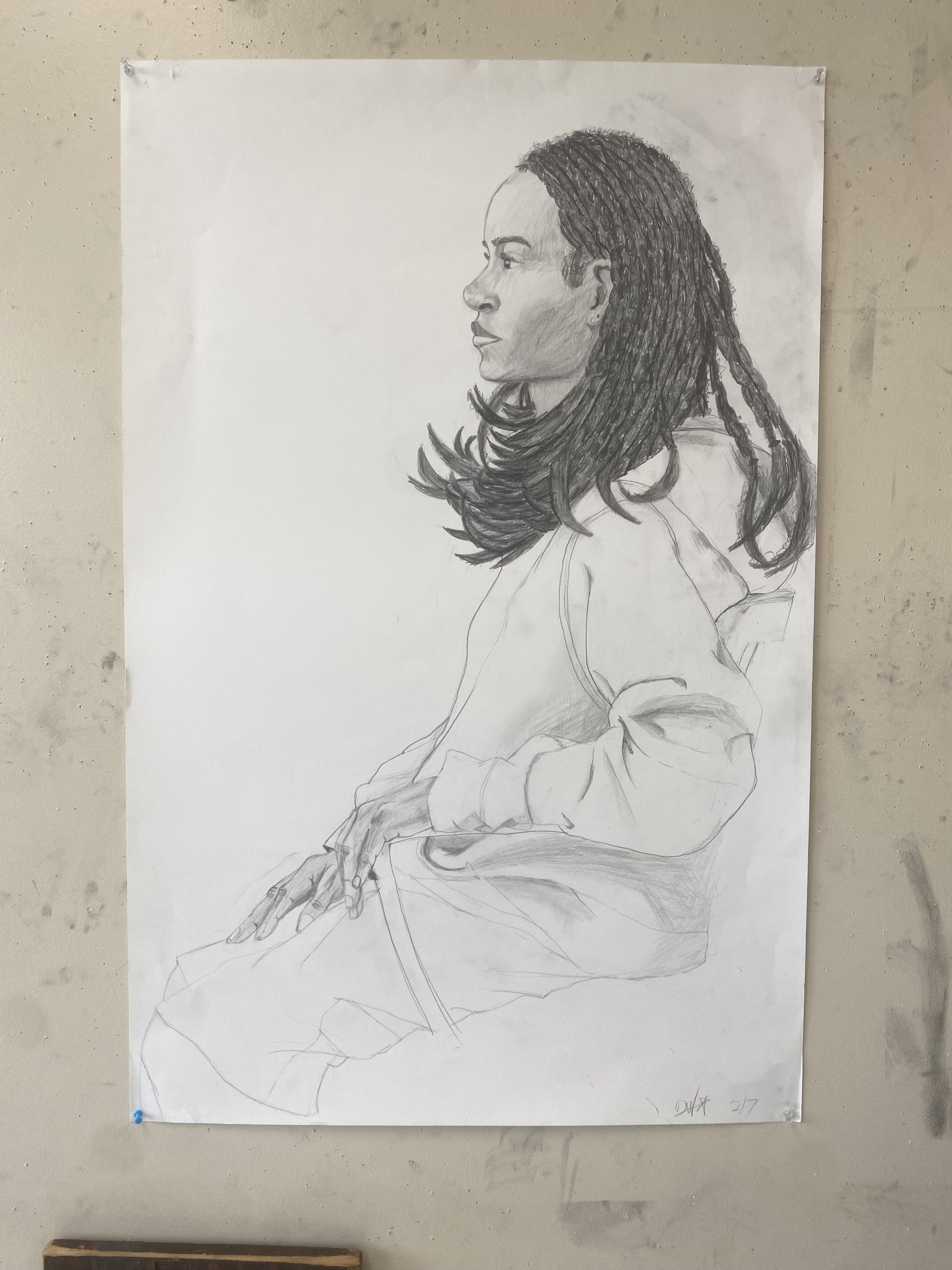 Clothed Model Study
(Graphite Pencil on Drawing Paper)