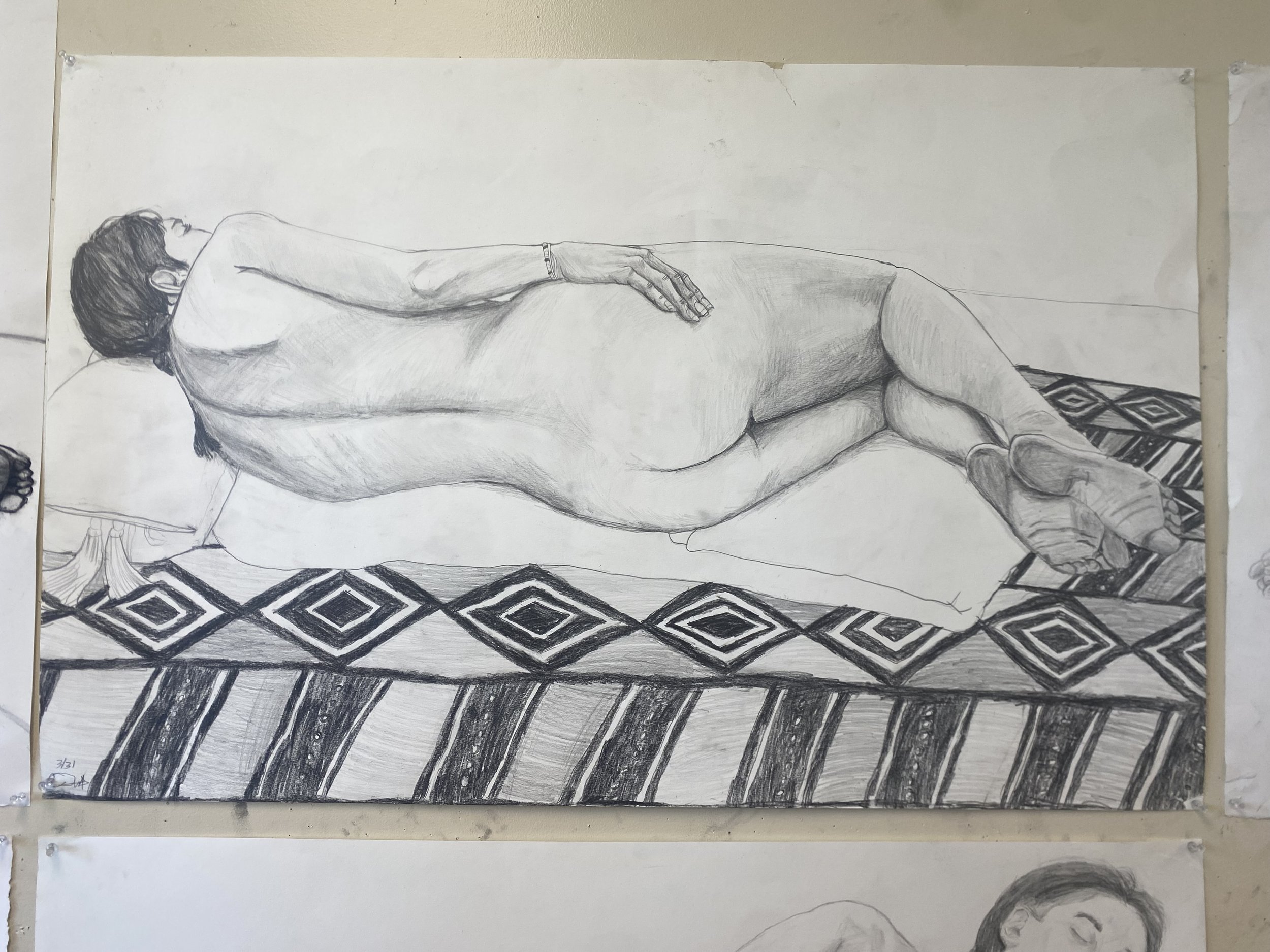 Nude Model Study
(Graphite Pencil on Drawing Paper)
