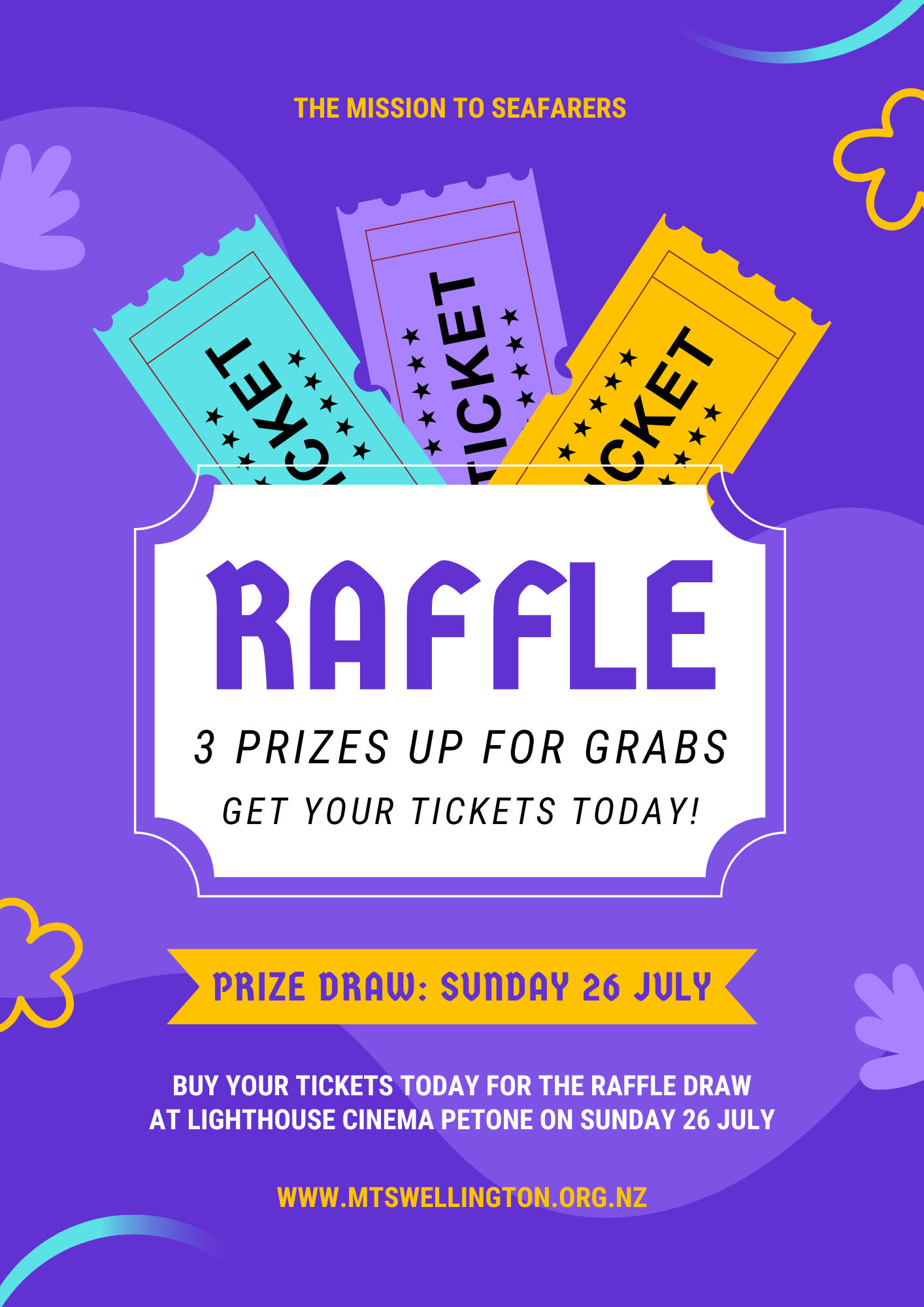Raffle Tickets - for Raffle Draw at Lighthouse Cinema on Sunday 26th July