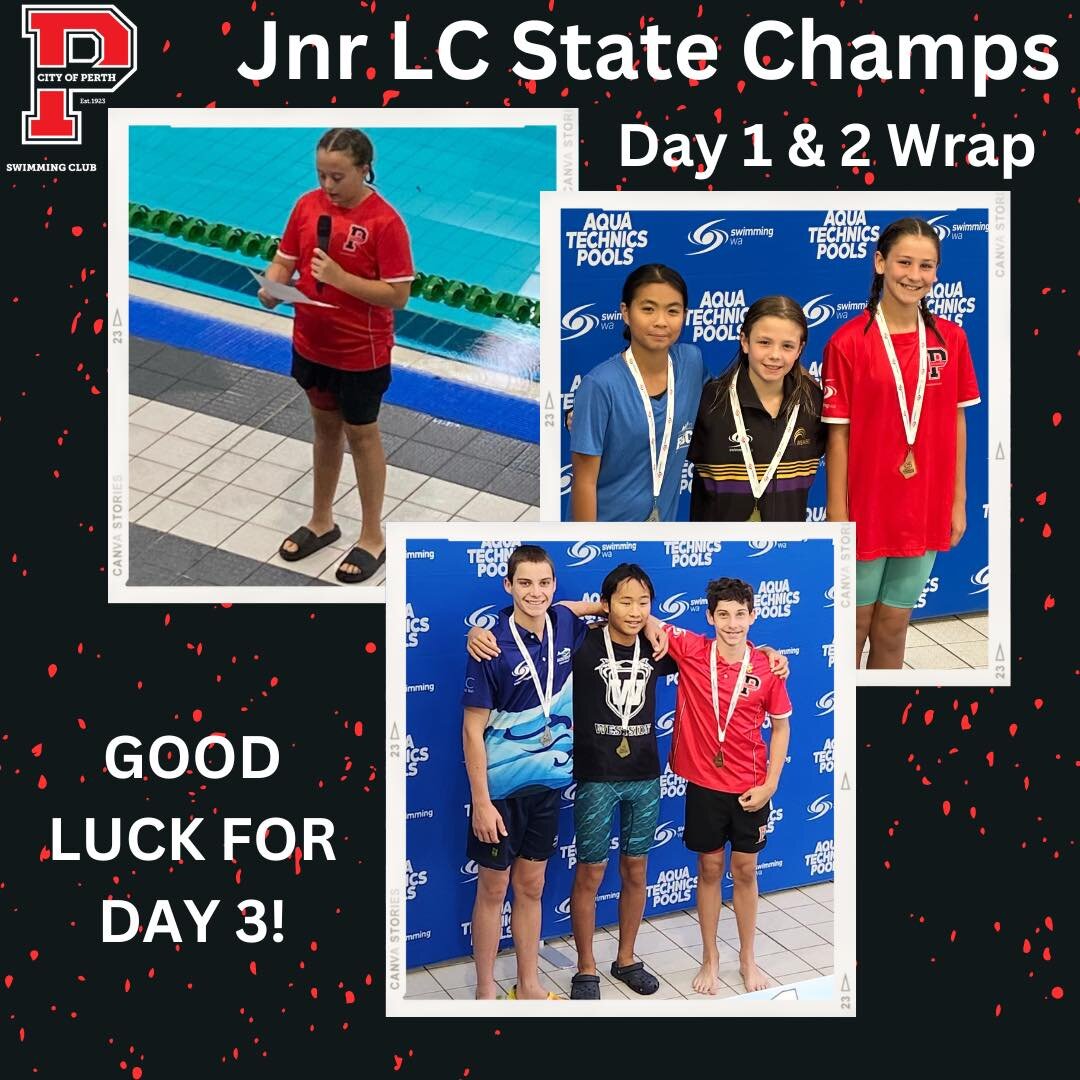 ⭐️ Junior LC State Champs - Day 1 &amp; 2 Wrap ⭐️

What a start to junior states we&rsquo;ve had! To start off the session, our very own Lola read the oath on behalf of all the athletes competing over the weekend. 

Out of the 20 swims our juniors ha