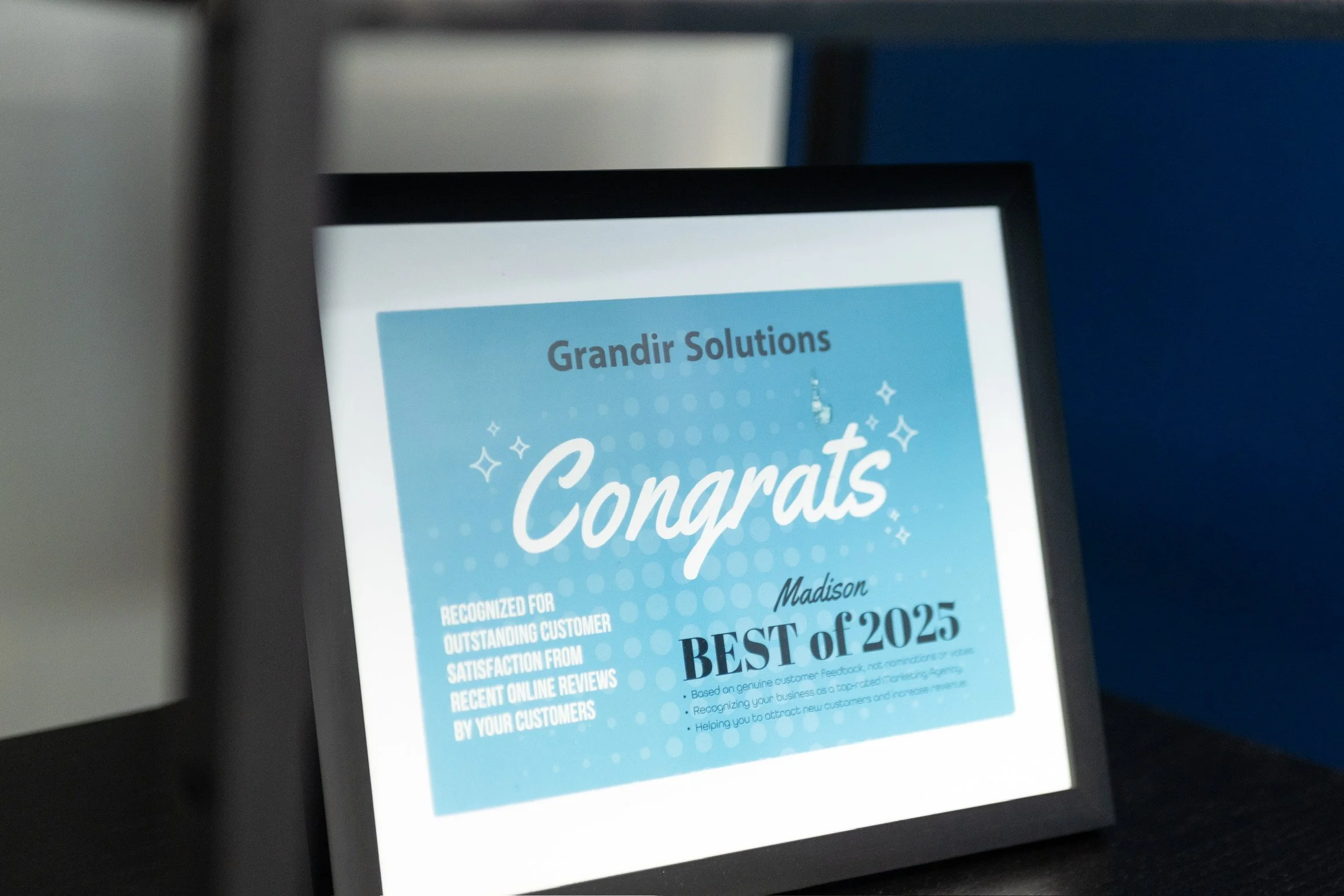 grandir solutions best marketing agency in Madison 2025 award