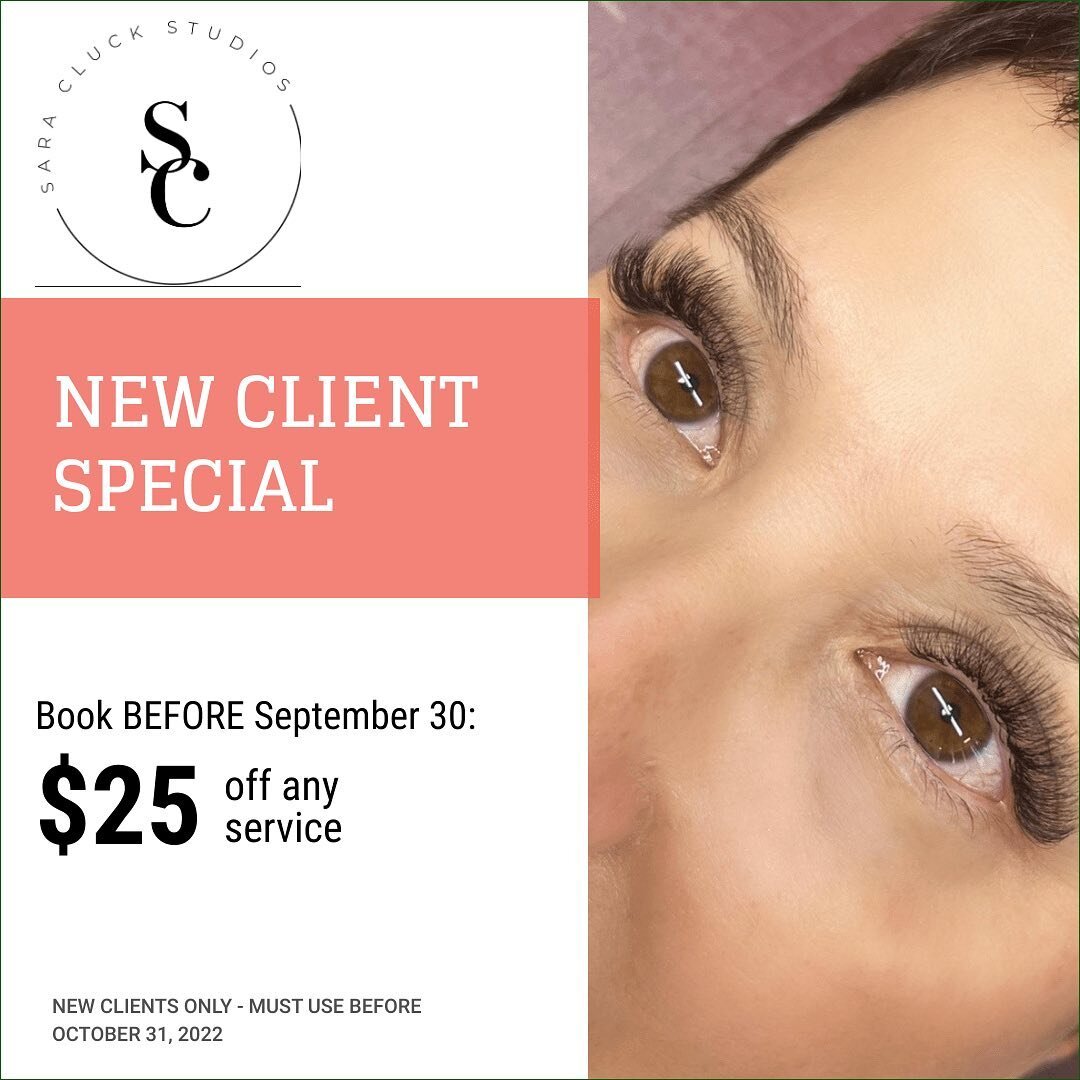 🤍LABOR DAY SPECIAL🤍

(Not just for today) For the month of September I&rsquo;ve decided to kick off the holiday season with a BANG!  For new clients who book in September, you will receive $25 off ANY SERVICE!  This offer must be used before Octobe