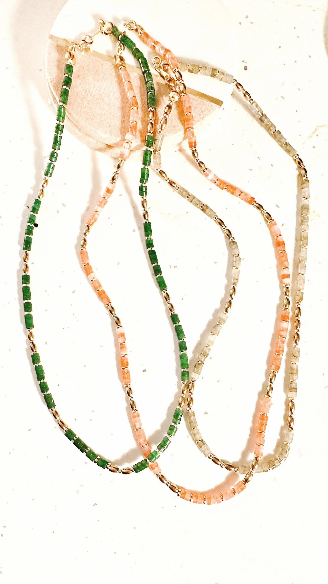 Heishi bead necklace