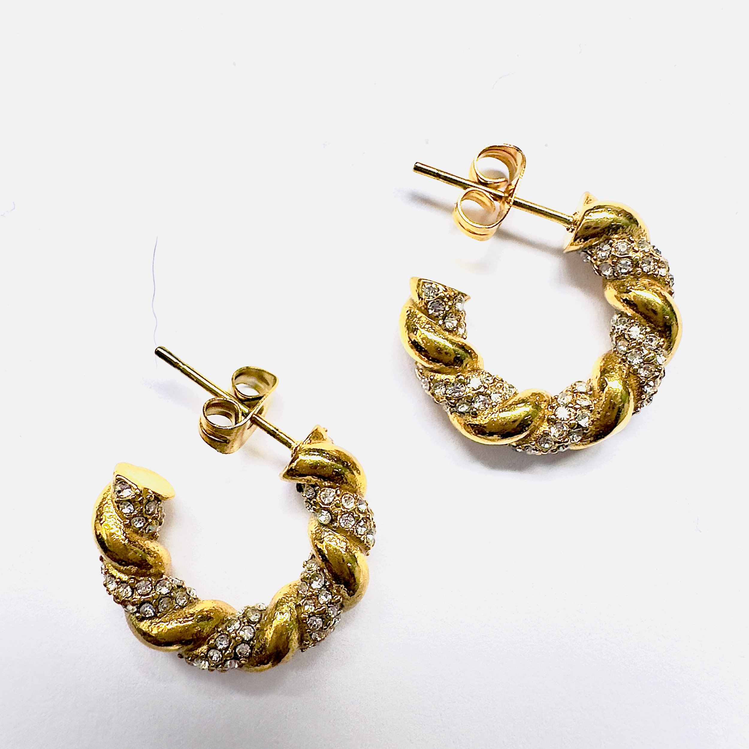 High-shine statement earrings