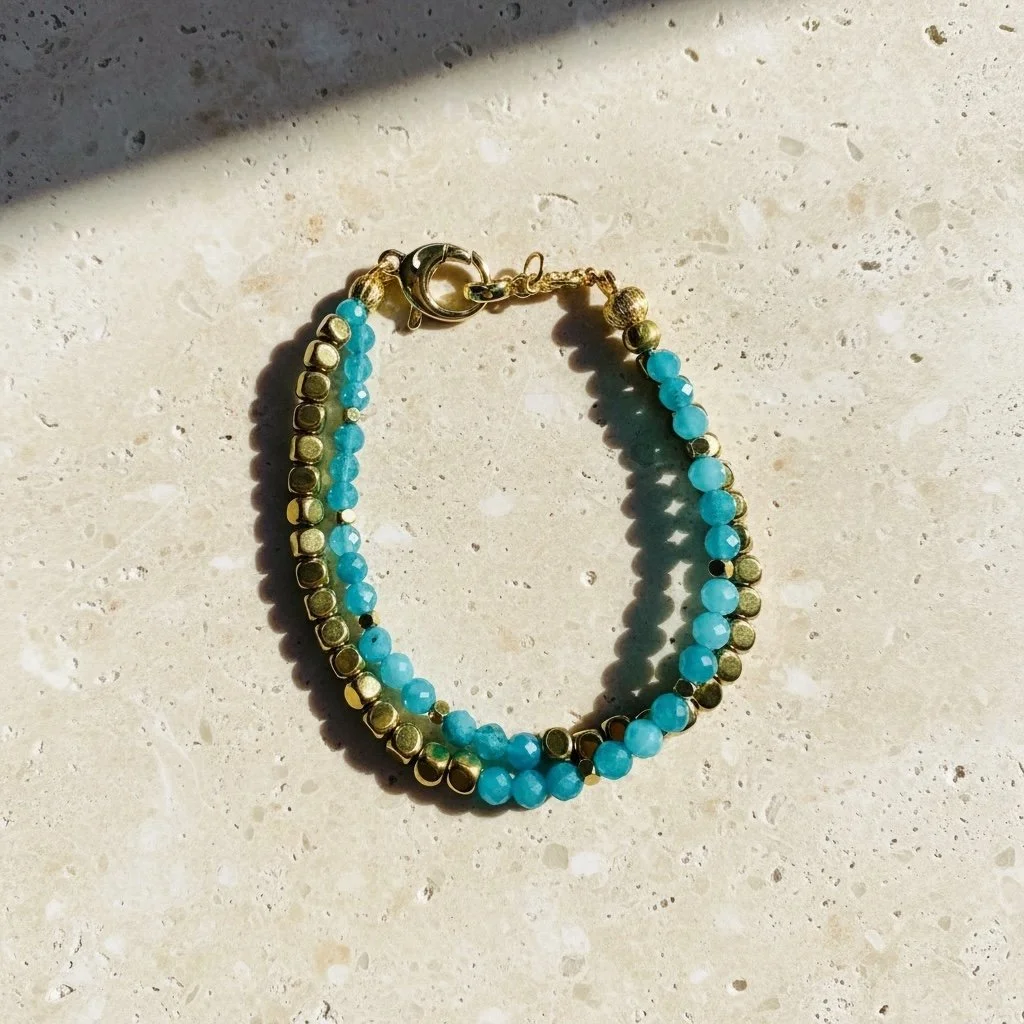 Petra Bracelet | Blue Chalcedony