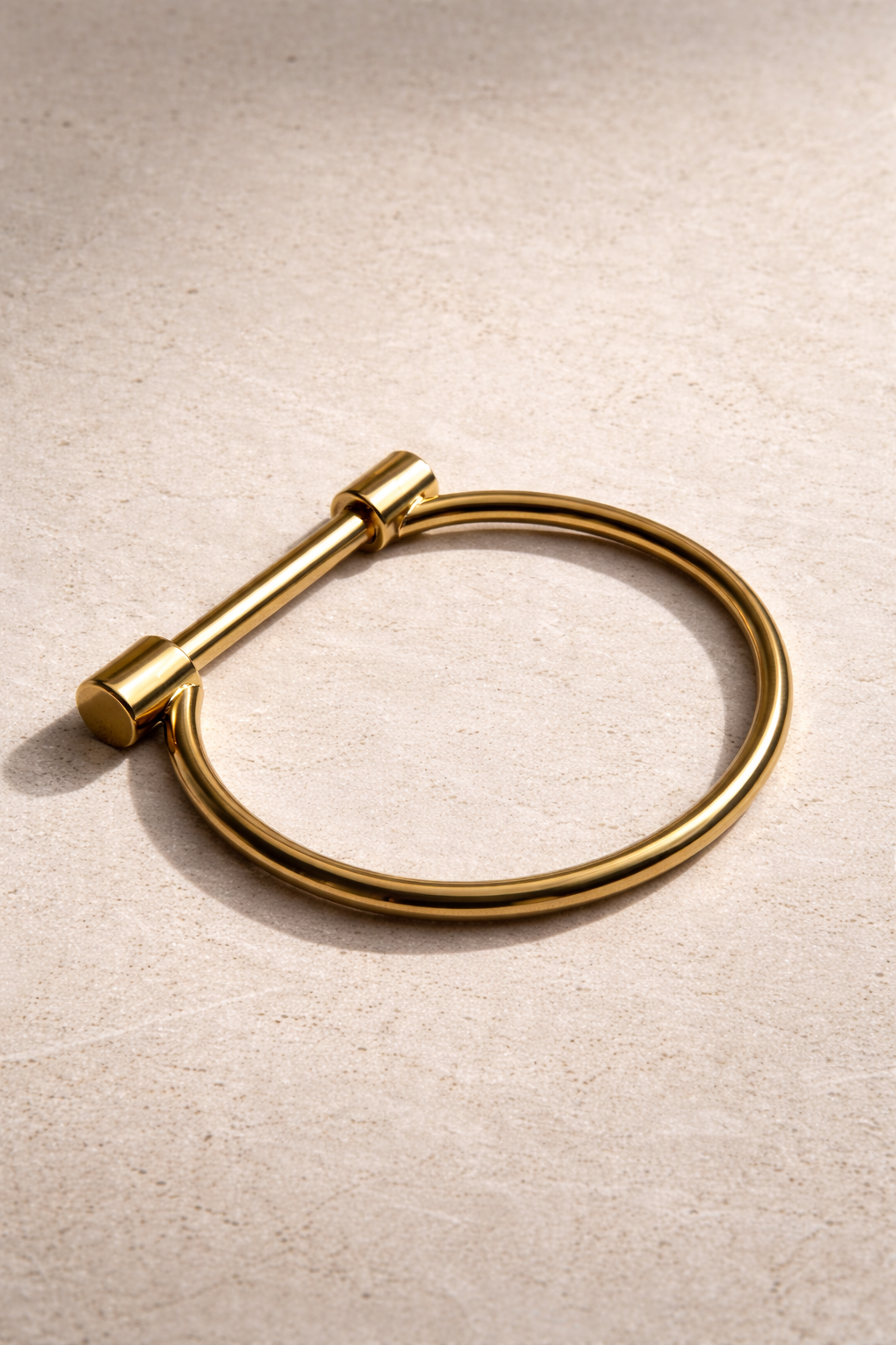 Athena Bangle | Gold T-Bar Bangle