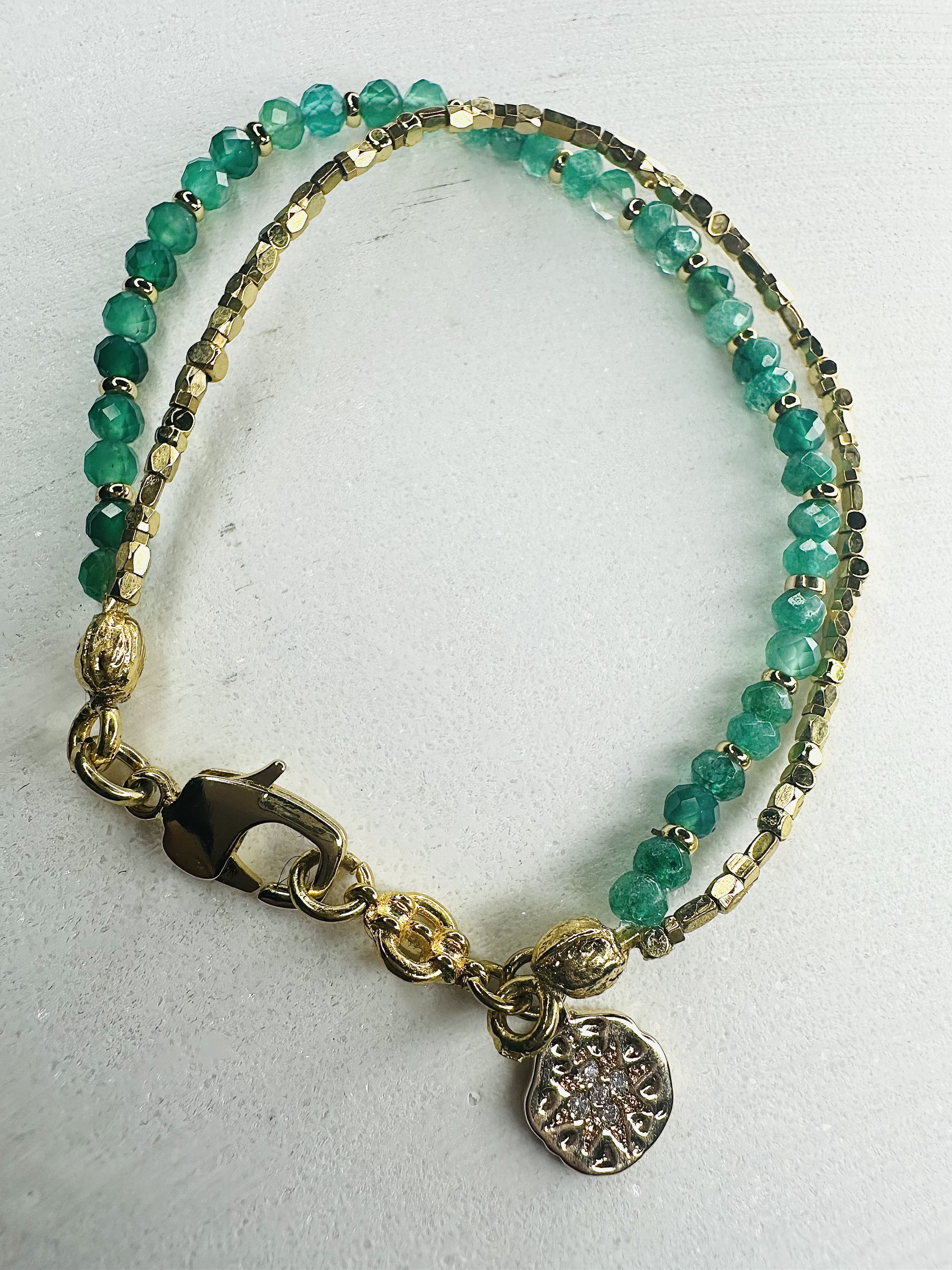 Minimalist gemstone bracelet aesthetic