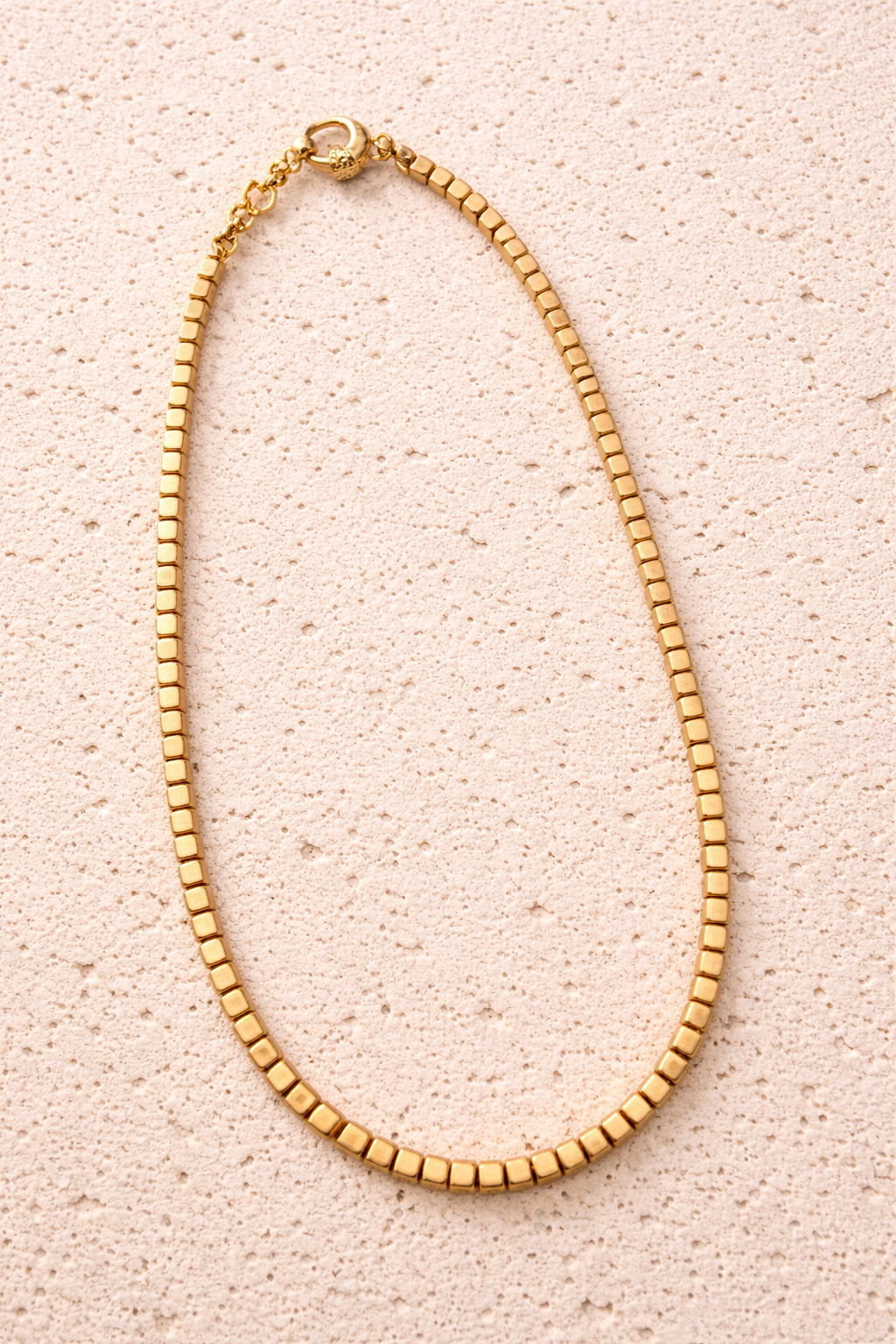 Seraphine Necklace | Gold Plated Haematite Bead Necklace