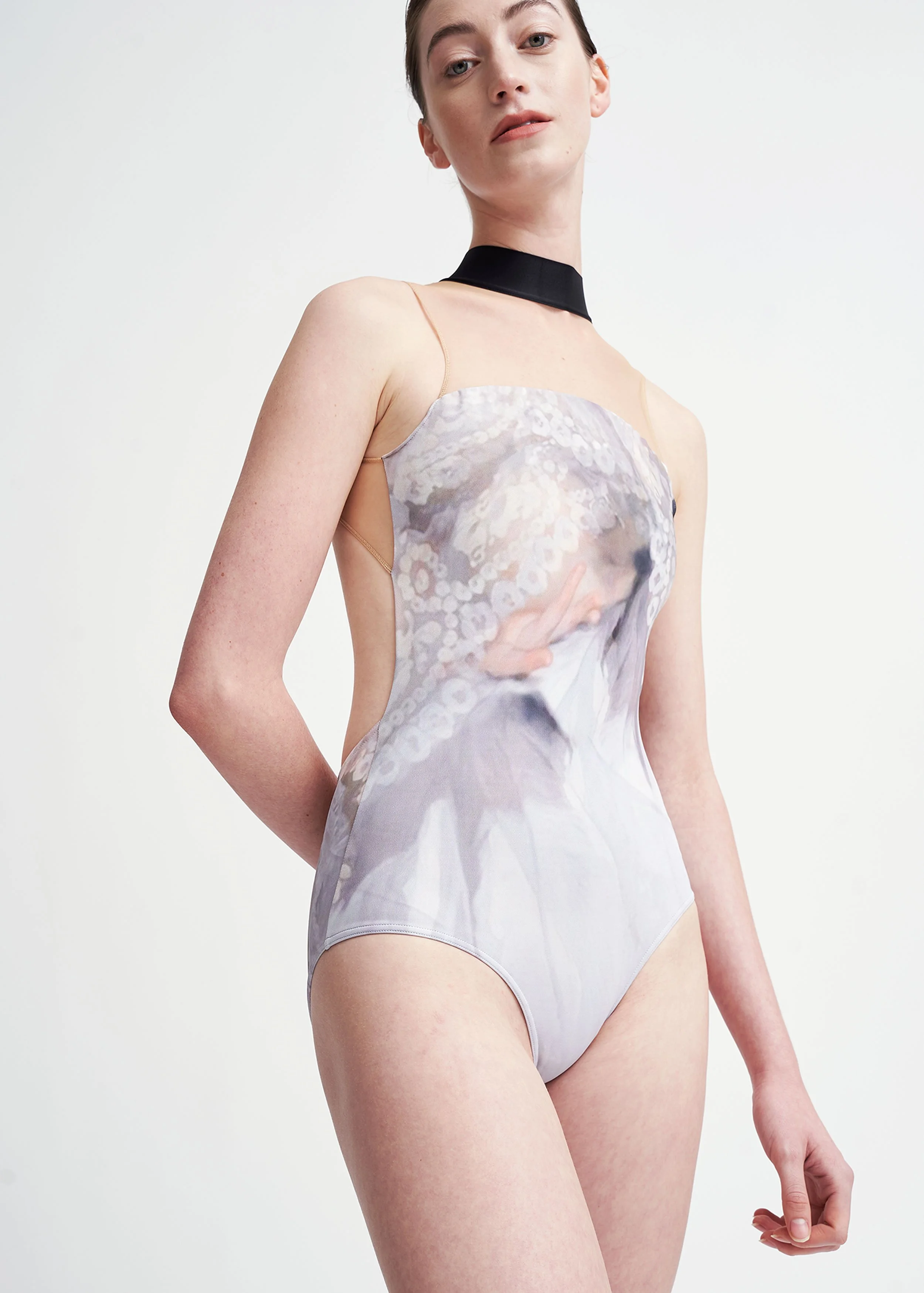 Choker printed Leotards — MALDIRE